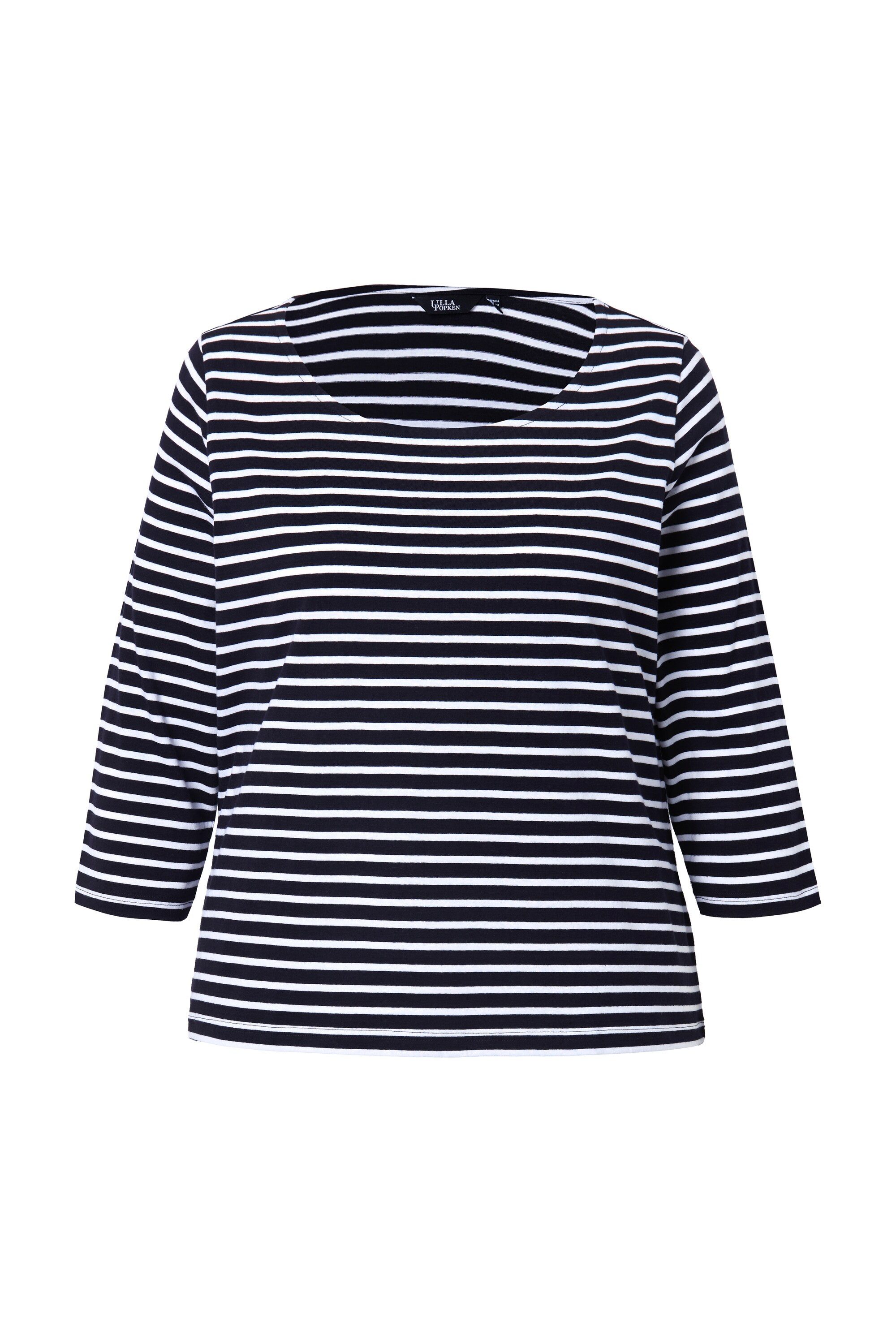 Ulla Popken T-Shirt Ringelshirt Classic Fit günstig online kaufen