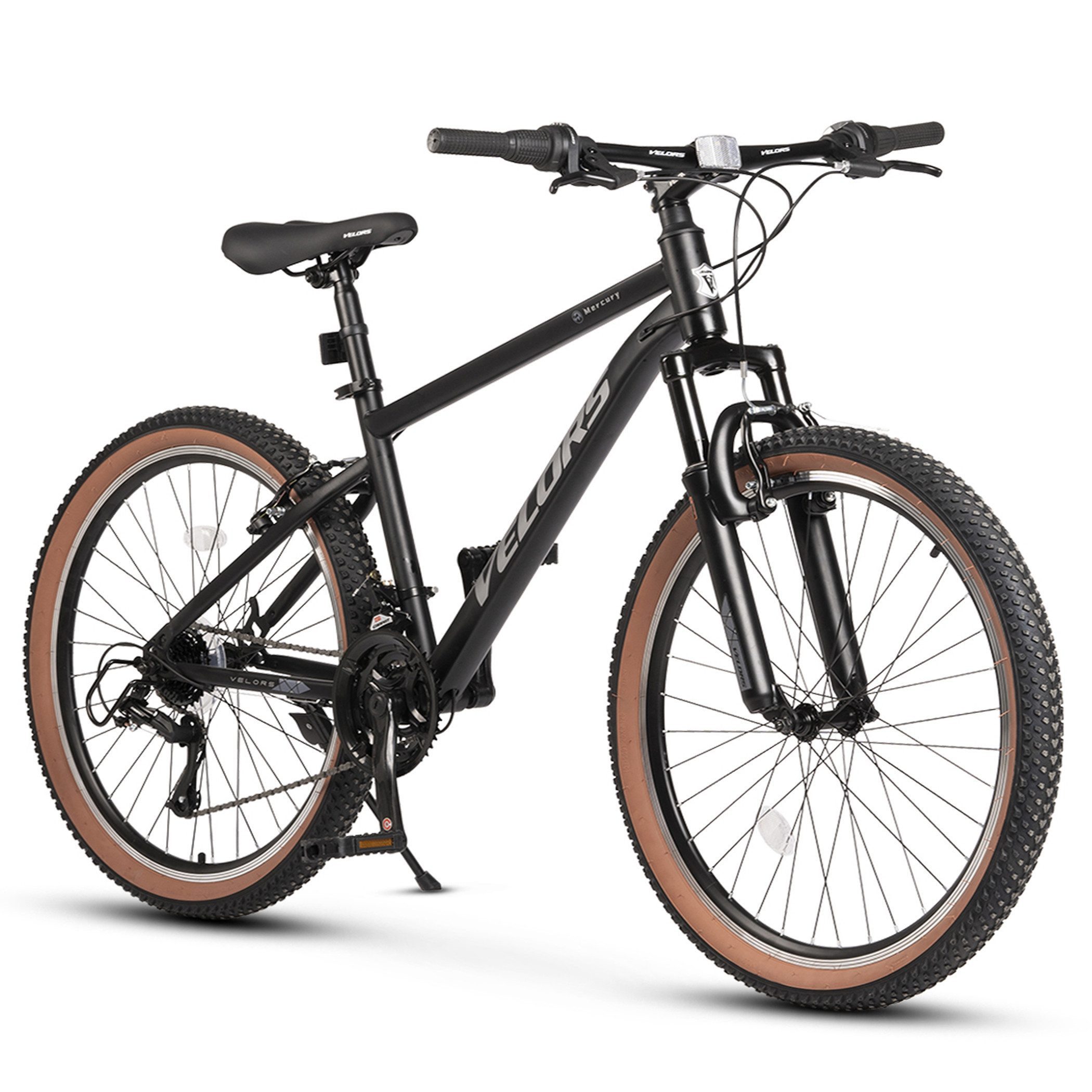 Velors Mountainbike 26 27.5 29 Zoll Fahrrad für Herren Damen, Mädchen und Jungen, 21 Gang, Kettenschaltung, (V-Bremse, Federgabel), Hochwertiger Rahmen, MTB Hardtail Fahrrad Bike, Jugendfahrrad