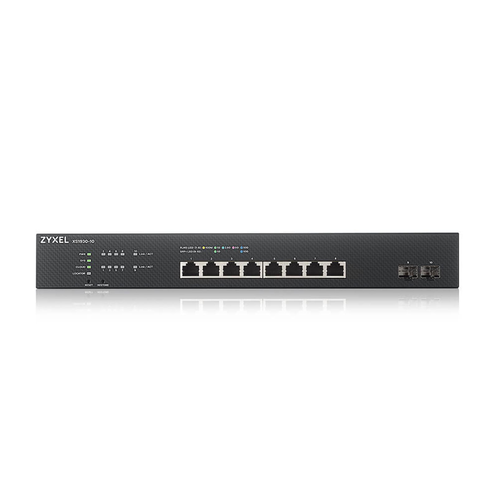 Zyxel XS1930-10 SWITCH SMART MANAGED MULTI-GIGABIT RJ45 MANAGED RACK 8PORT Netzwerk-Switch