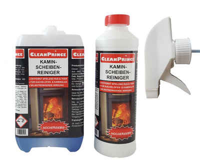 CleanPrince Kaminscheibenreiniger CP200120, Kaminofenreiniger Scheibenreiniger (Ideal für alle Ofen- und Kaminscheibengläser)