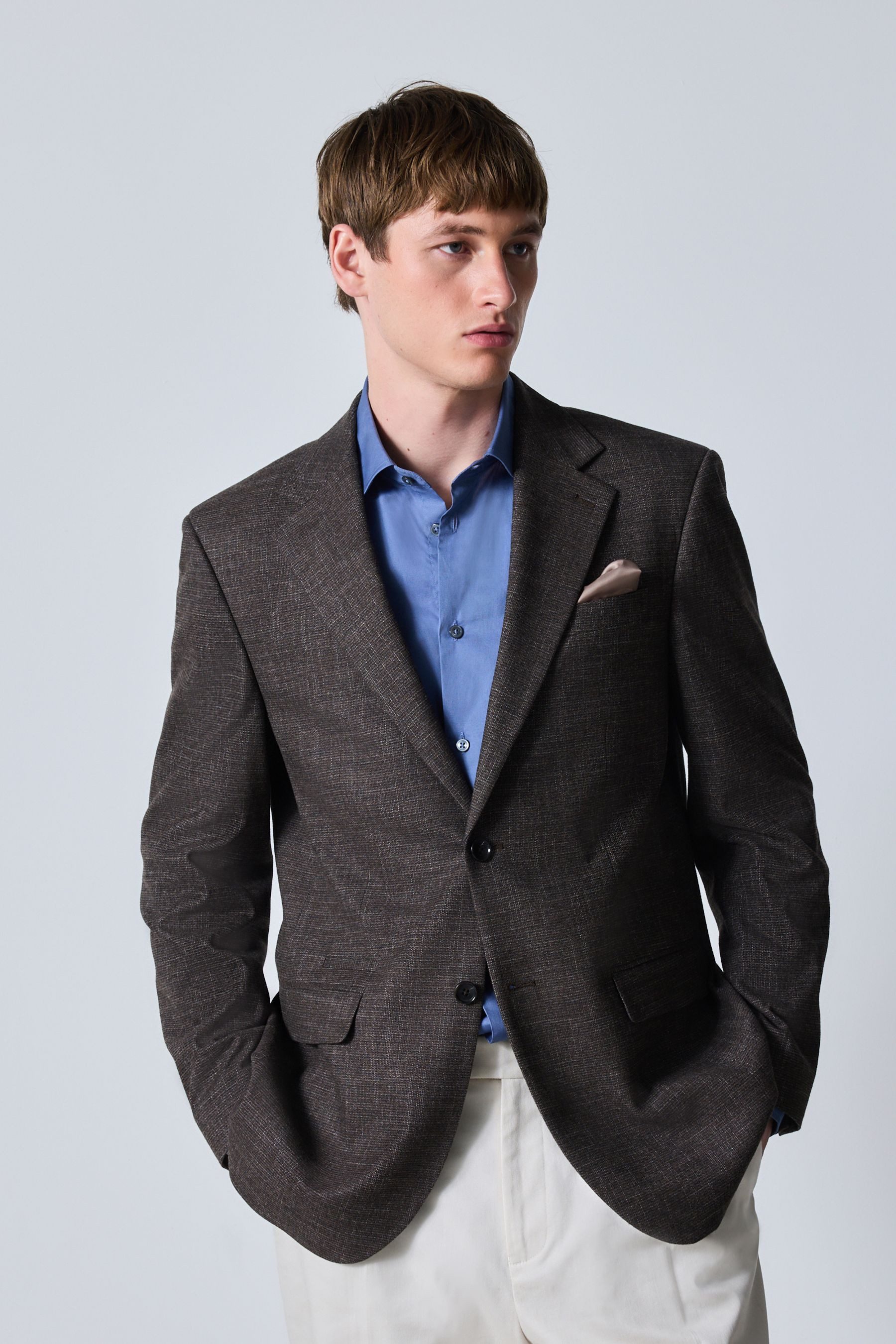 Next Jackenblazer Strukturiertes Regular Fit Sakko mit Wollanteil (1-tlg)