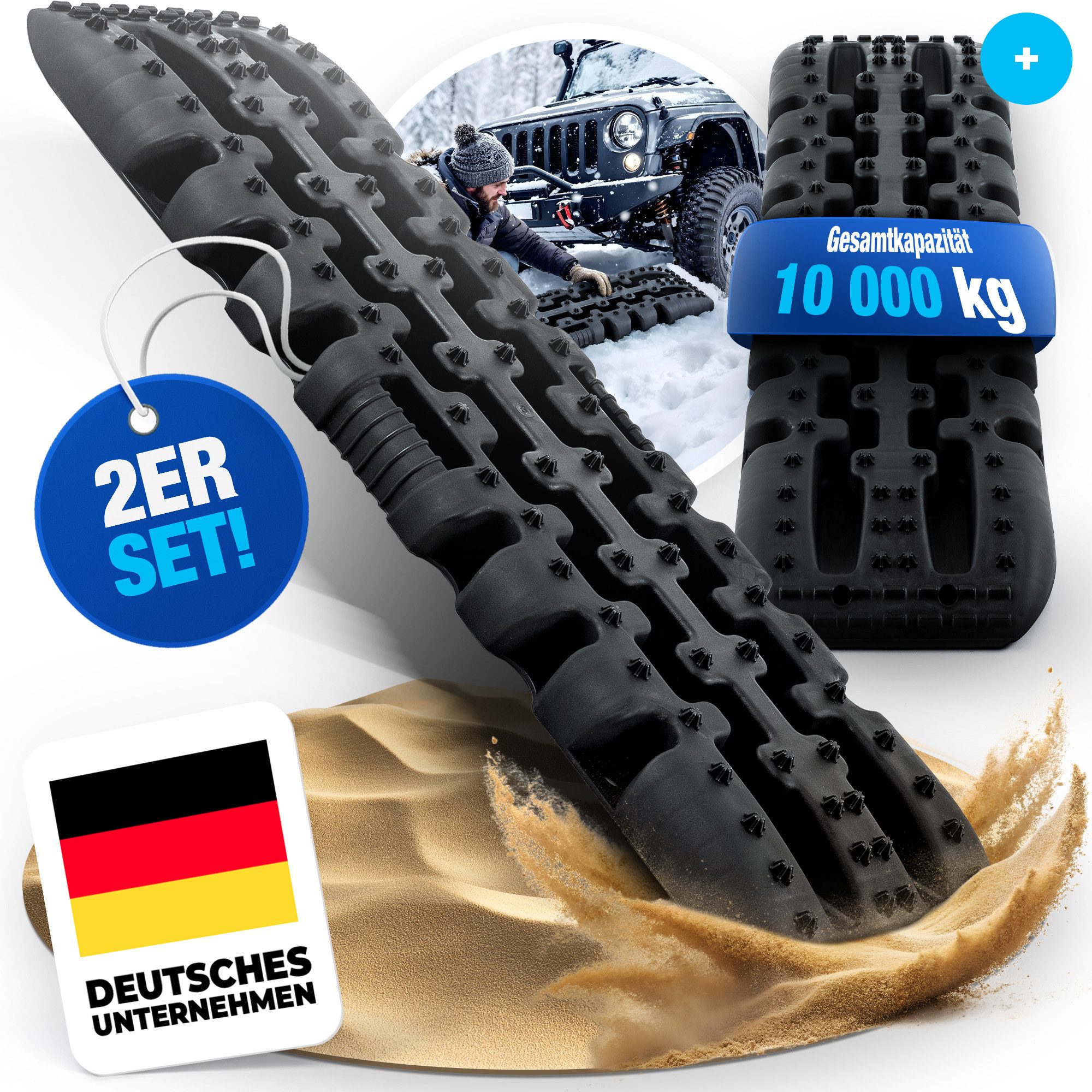 NTG Nutzfahrzeug Technik GmbH Schneeketten Sandblech Anti-Rutschblech Anfahrhilfe Auto Wohnmobil Outdoor Camping, Ideal für 4x4