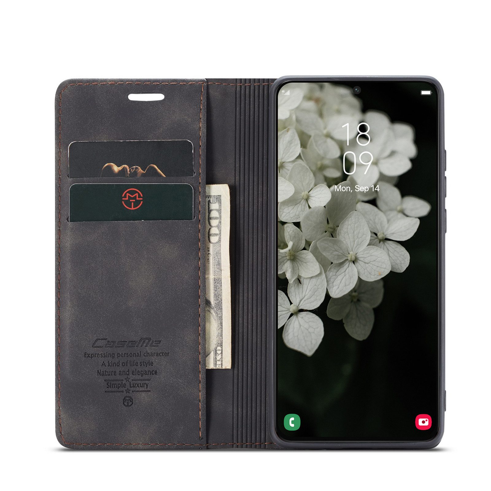 CaseMe Handyhülle Hülle für Google Pixel Klapphülle Google Pixel 8a Schwarz
