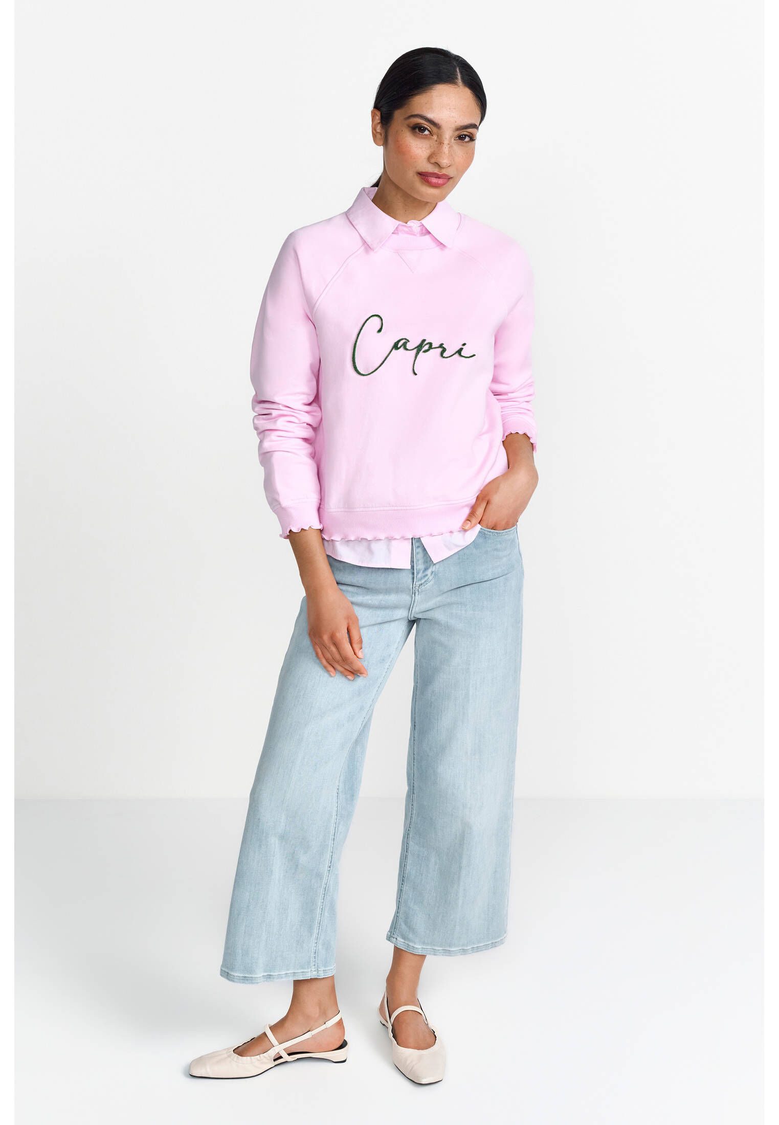 RICHROYAL Sweatshirt Damen Sweatshirt mit Schriftzug günstig online kaufen