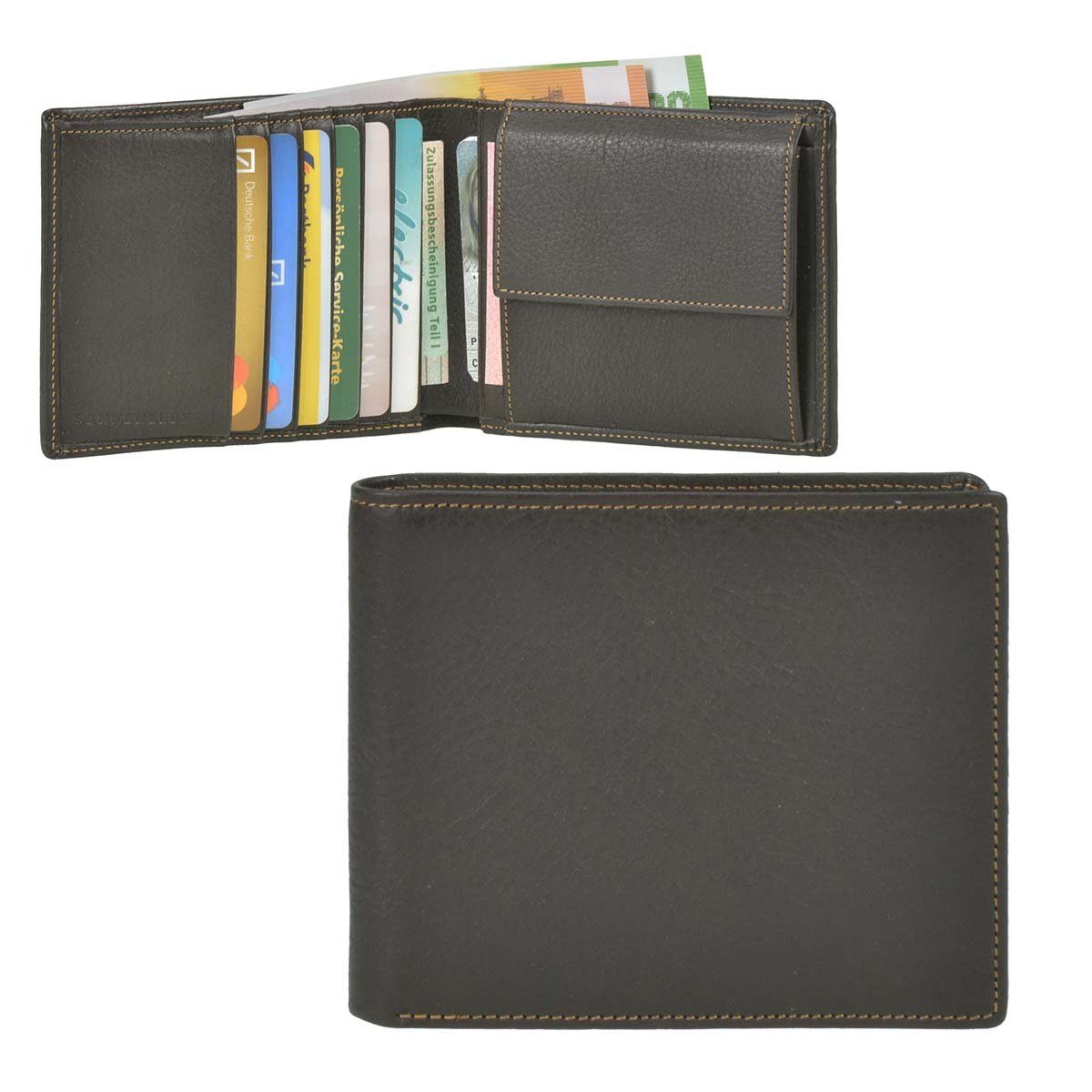 Sonnenleder Geldbörse Trave, Herrenbörse, Portemonnaie, Querformat 12x10cm, sehr edel