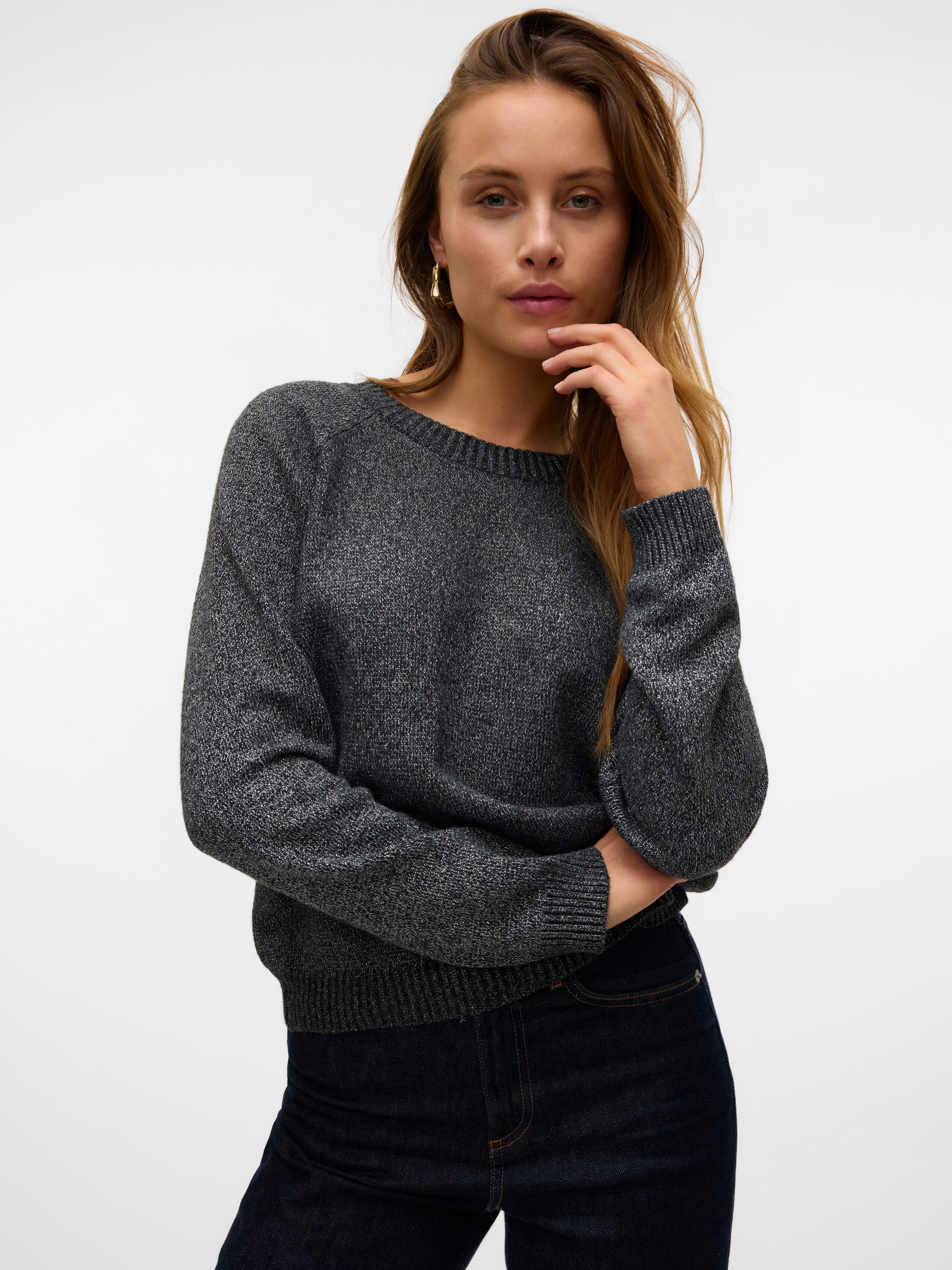 Vero Moda Rundhalspullover VMDOFFYSHINE LS O-NECK günstig online kaufen