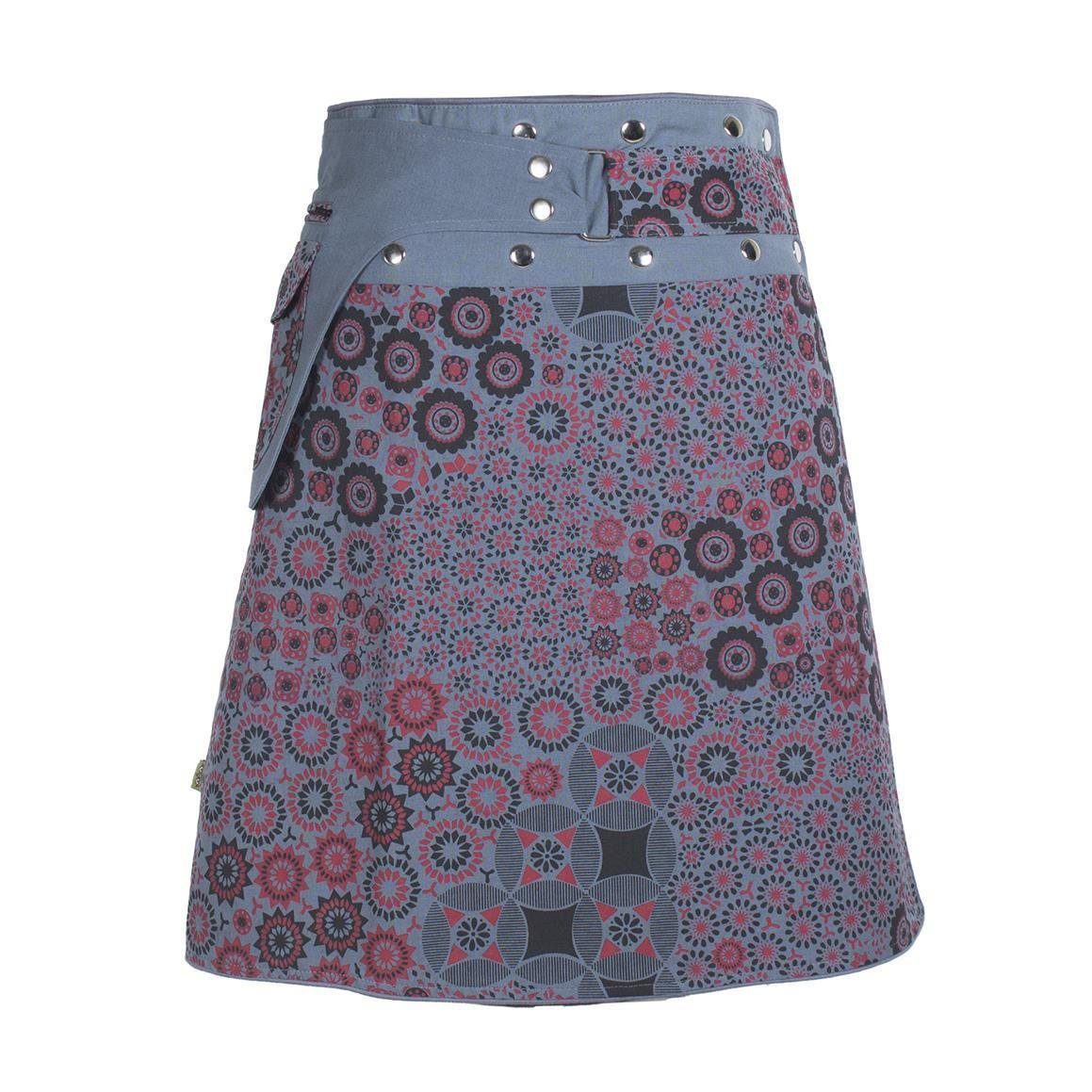 Vishes Minirock Wickelrock Midi Mini-Rock Druckknöpfe günstig online kaufen