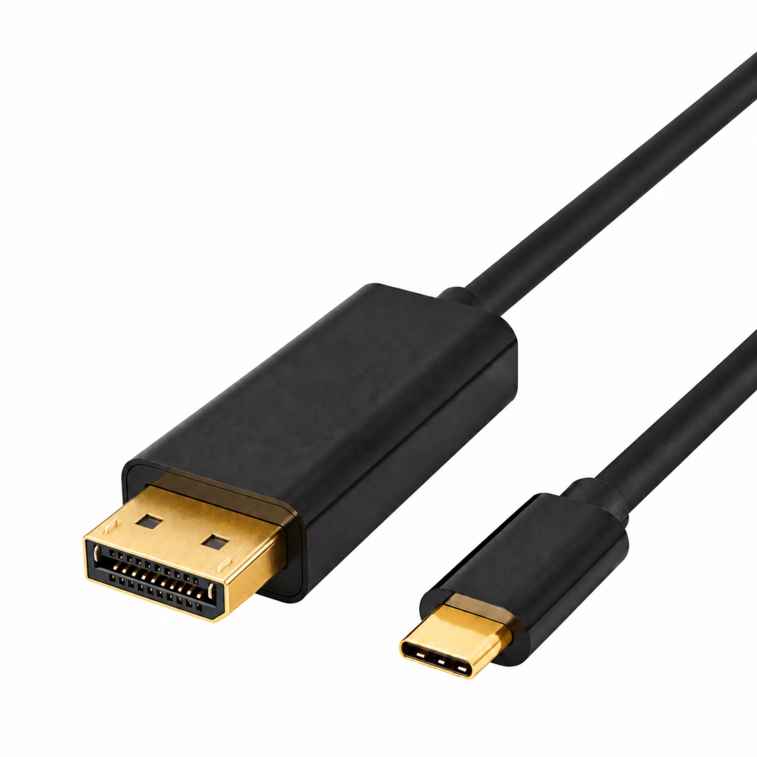 PlugUp USB-C auf DisplayPort Kabel 8K 60Hz 180cm für Laptop & PC, Audio/Video USB-Kabel, DisplayPort, USB-C, (180 cm), 8K @ 60Hz USB-C zu DisplayPort Kabel 180cm Audio & Videoübertragung