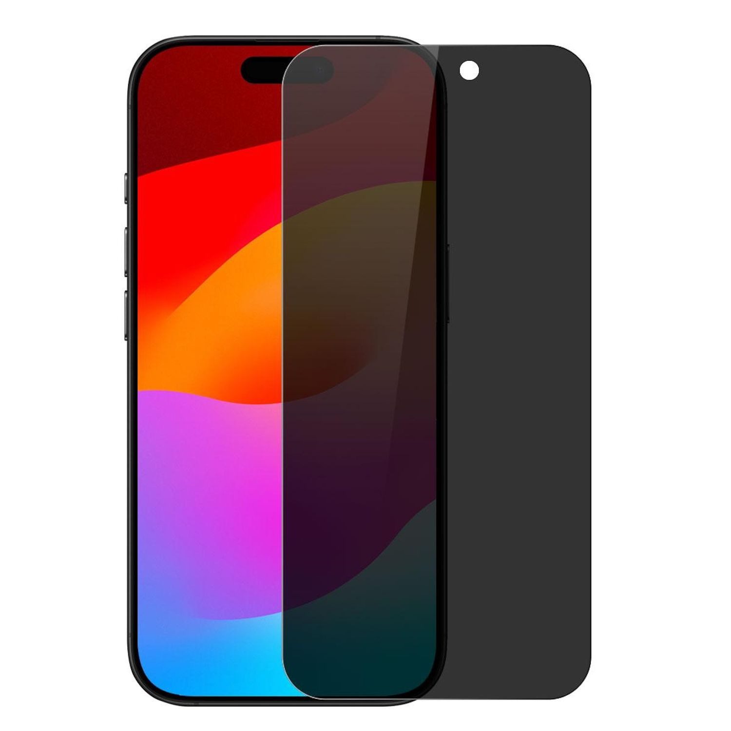 Wigento Handyhülle 1x Privacy Display Schutzglas Blickschutz für Apple iPhone 17 Pro Max, Privacy Display Schutz Glas