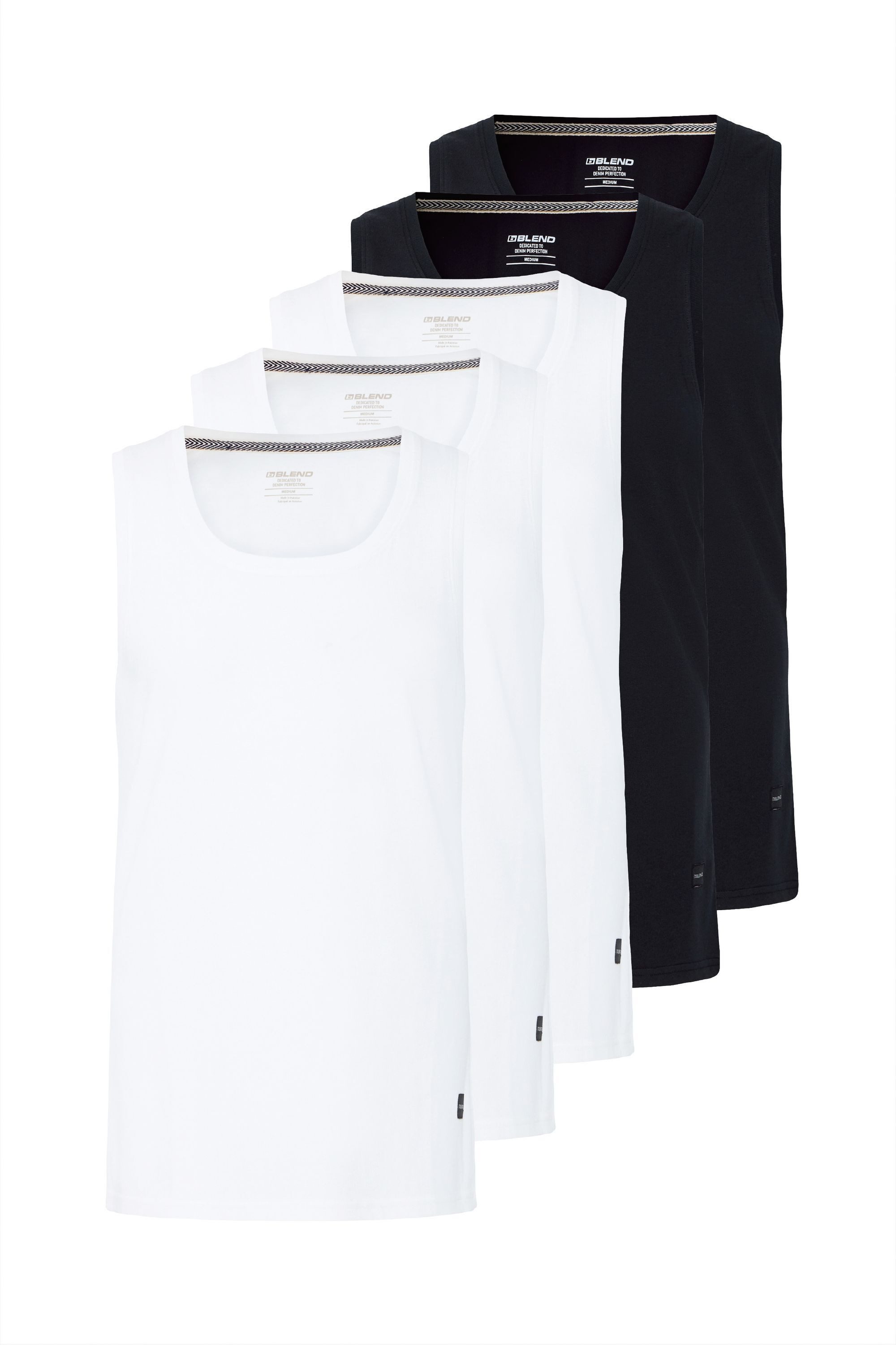 Blend Rundhalsshirt BHKris 5 Pack (5-tlg) Klassisches Tanktop im 5er-Pack