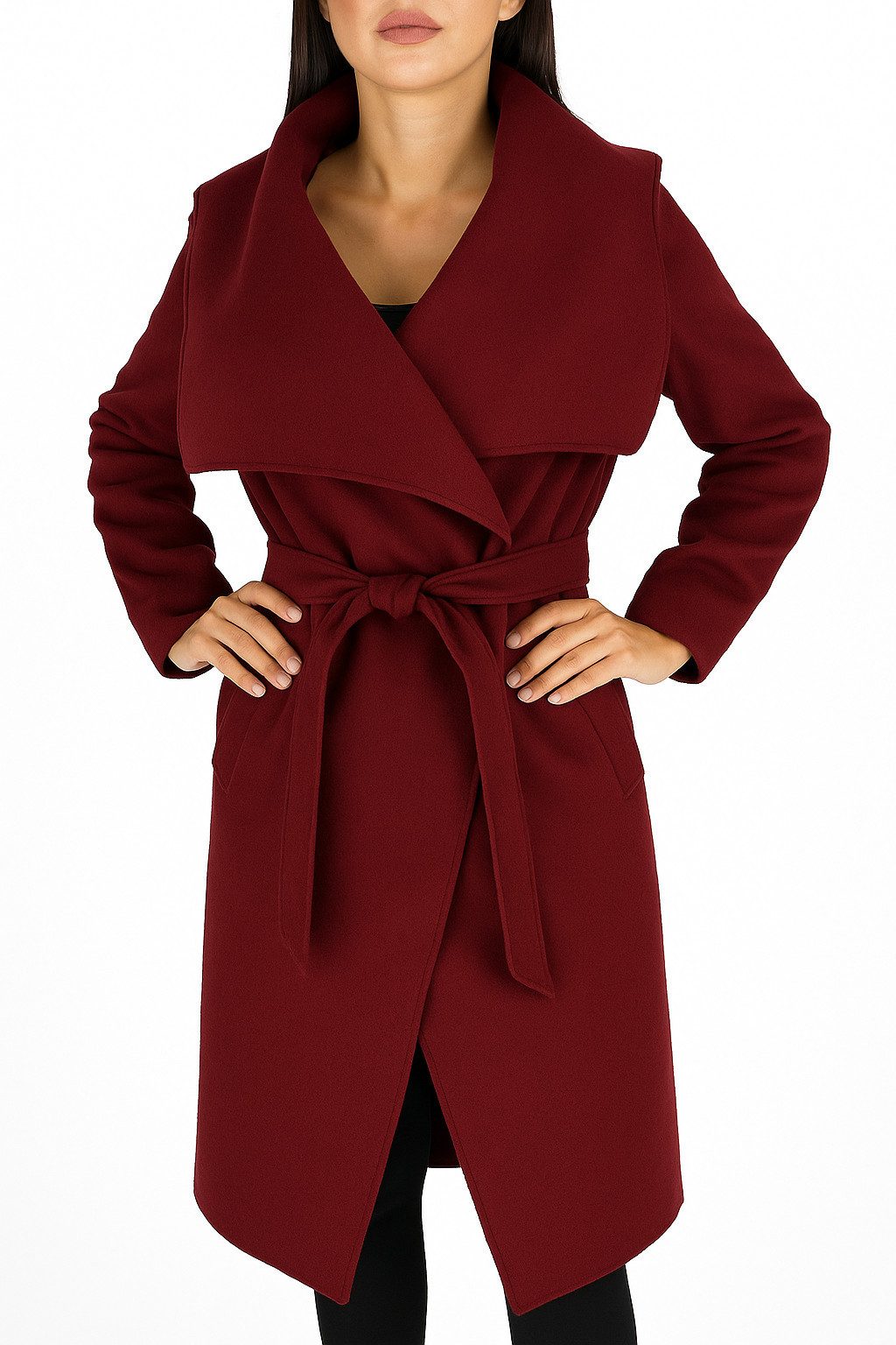 Worldclassca Langmantel Worldclassca Damen langer Mantel Gürtel Wasserfall- günstig online kaufen