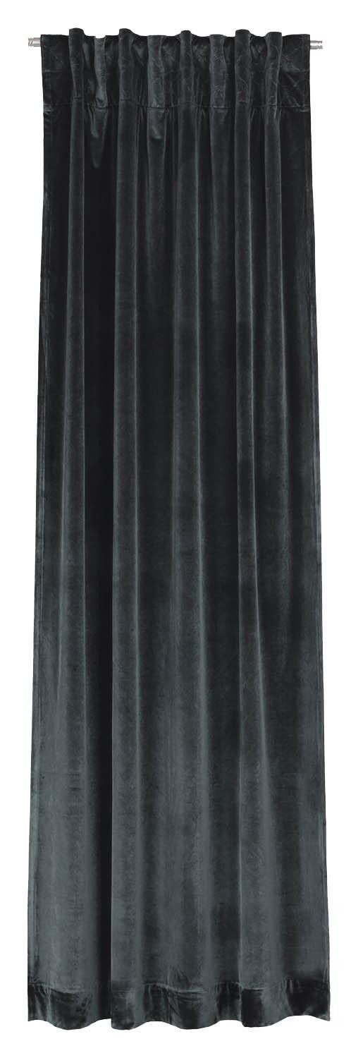 JOOP! Vorhang J! SHOW, Anthrazit, 130 x 250 cm, verdeckte Schlaufen, halbtransparent, Samt