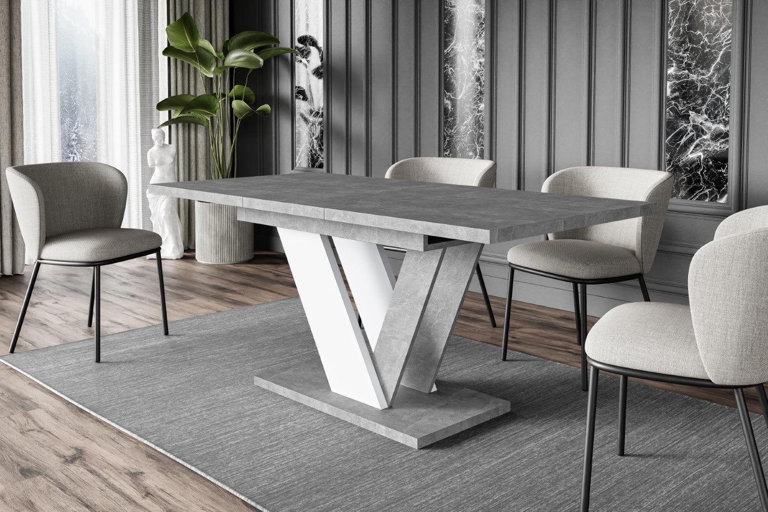 ALTDECOR Esstisch CLASI (Esstisch ausziehbar, Esszimmertische, Tisch Wohnzimmertisch), Esszimmertisch ausziehbar 120 - 160 x 80 x 75 cm