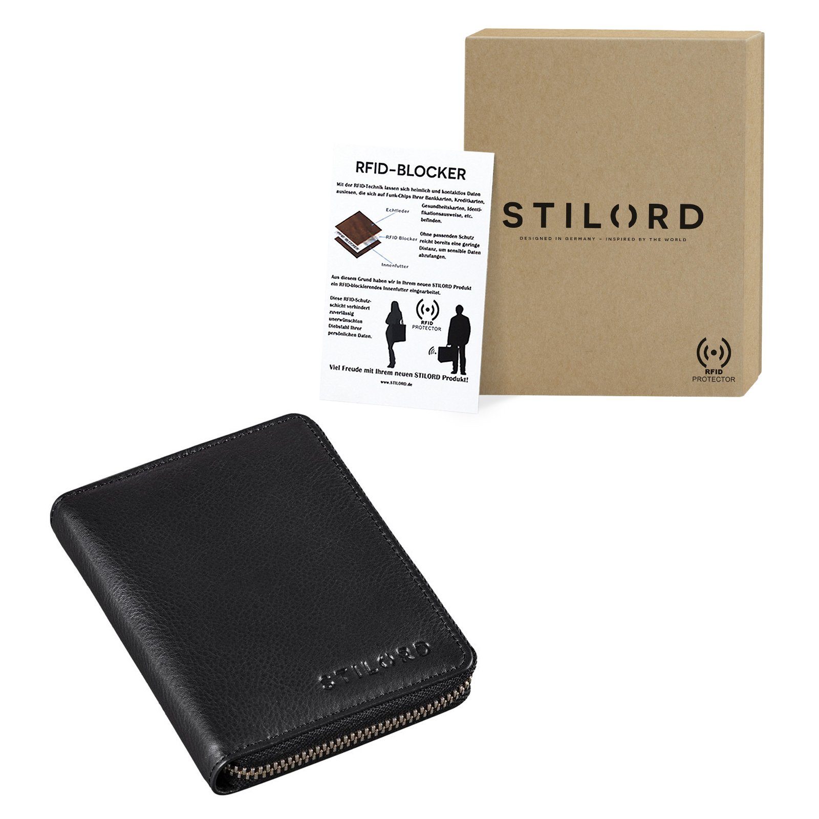 STILORD Geldbörse "Giannis" Mini Leder Portemonnaie Herren RFID