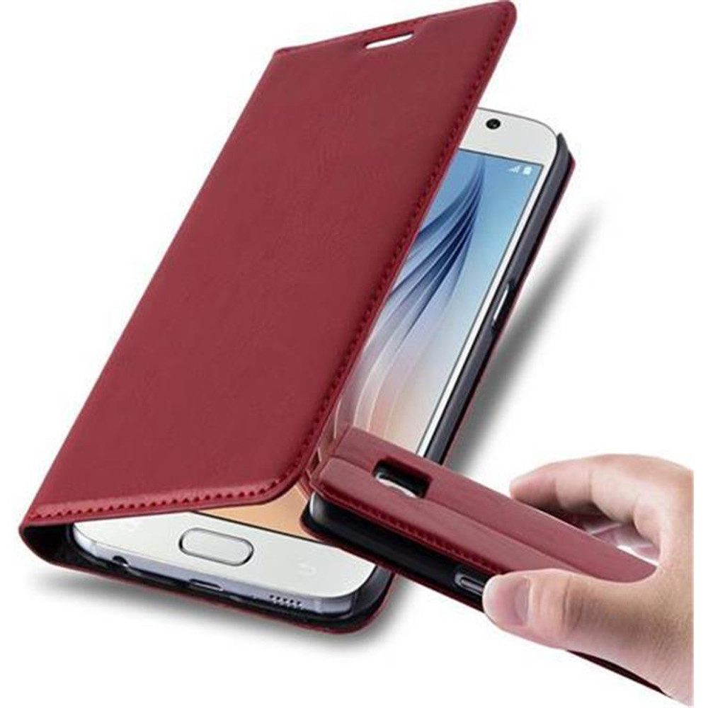 Cadorabo Handyhülle für Samsung Galaxy S6 Hülle Samsung Galaxy S6, Hülle Schutzhülle mit Standfunktion, Magnetverschluss und Kartenfach