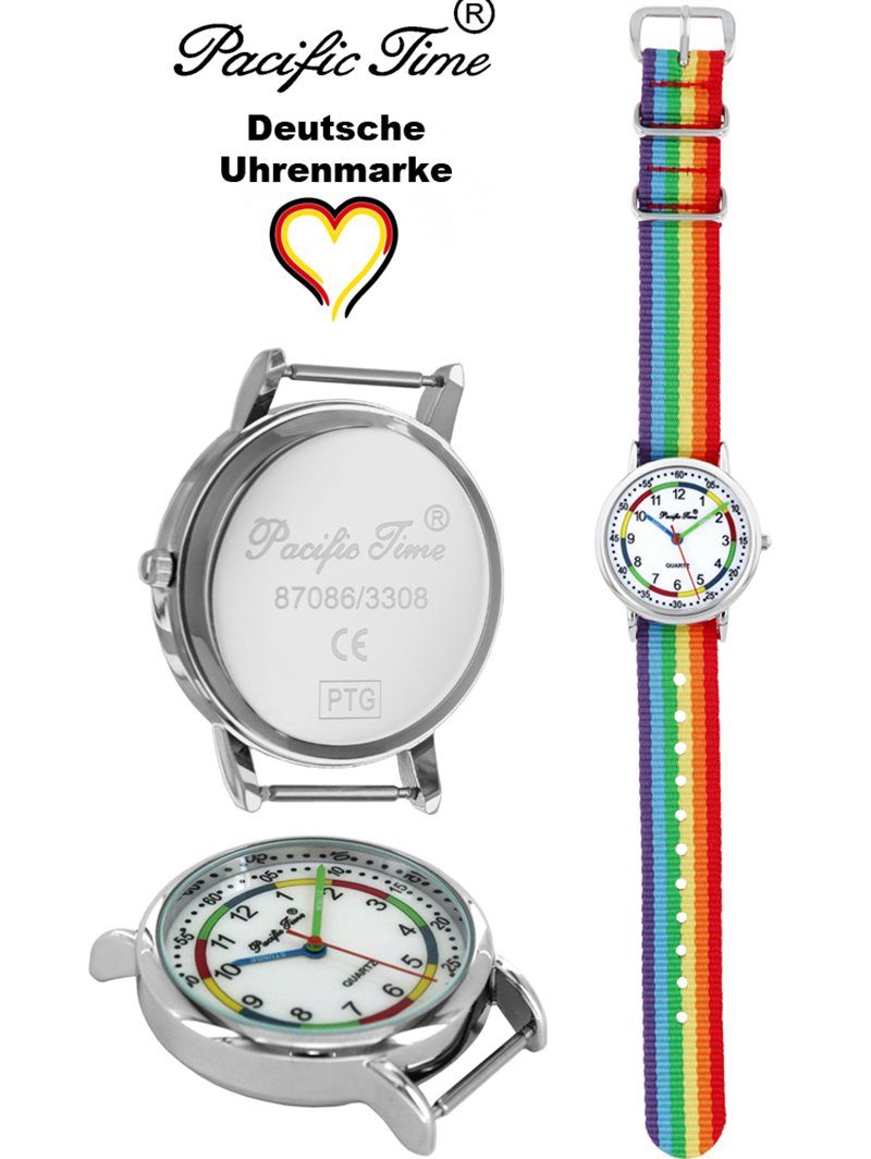 Pacific Time Quarzuhr Kinder Armbanduhr First Lernuhr Wechselarmband, Mix und Match Design - Gratis Versand