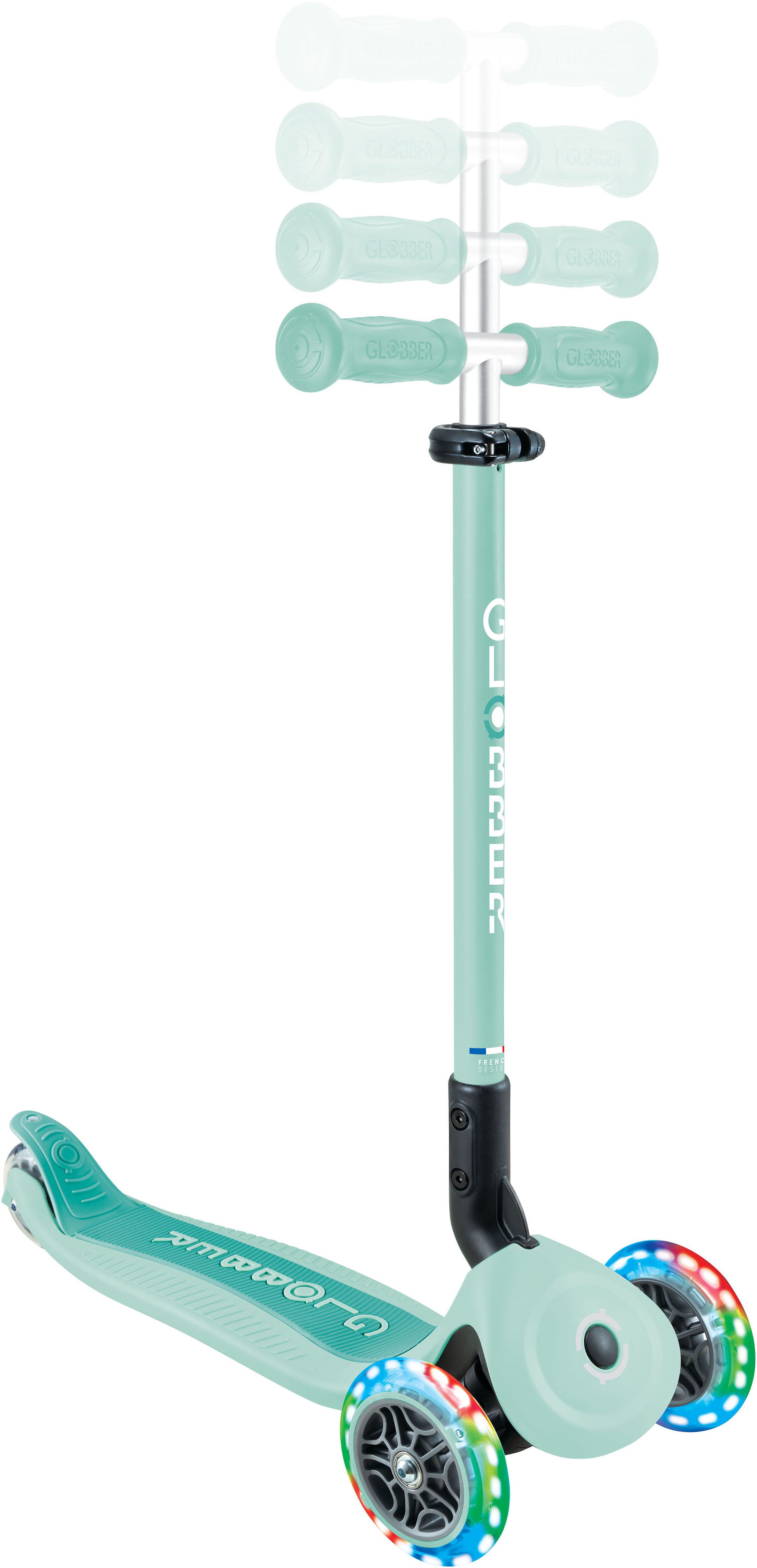 Produktbild von Globber - GO•UP Active Eco - Scalable Scooter 3 Wheels With Seat For Children 15 Months To 6 Years - Green