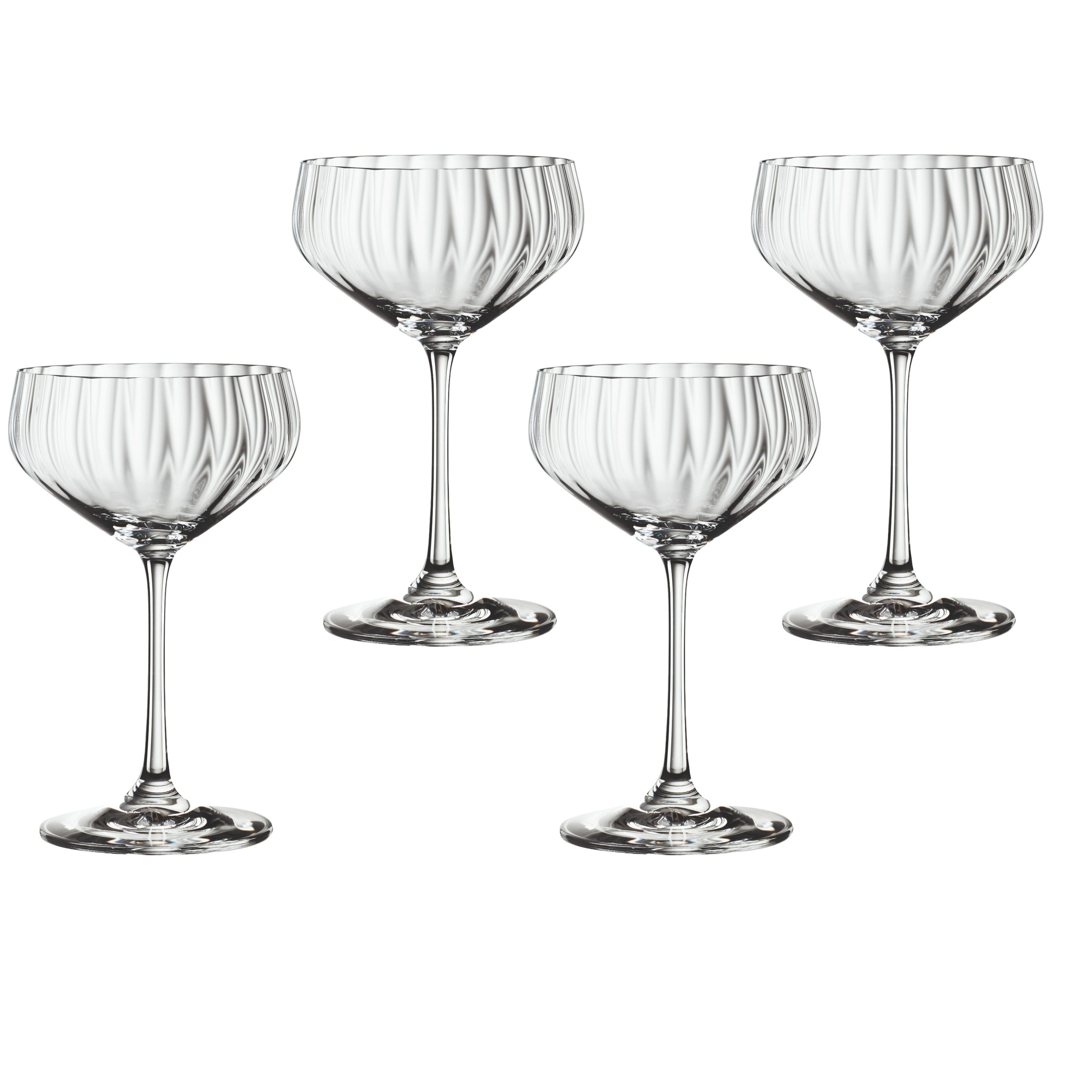 SPIEGELAU Longdrinkglas Spiegelau Lifestyle Coupette 4er Set, Kristallglas