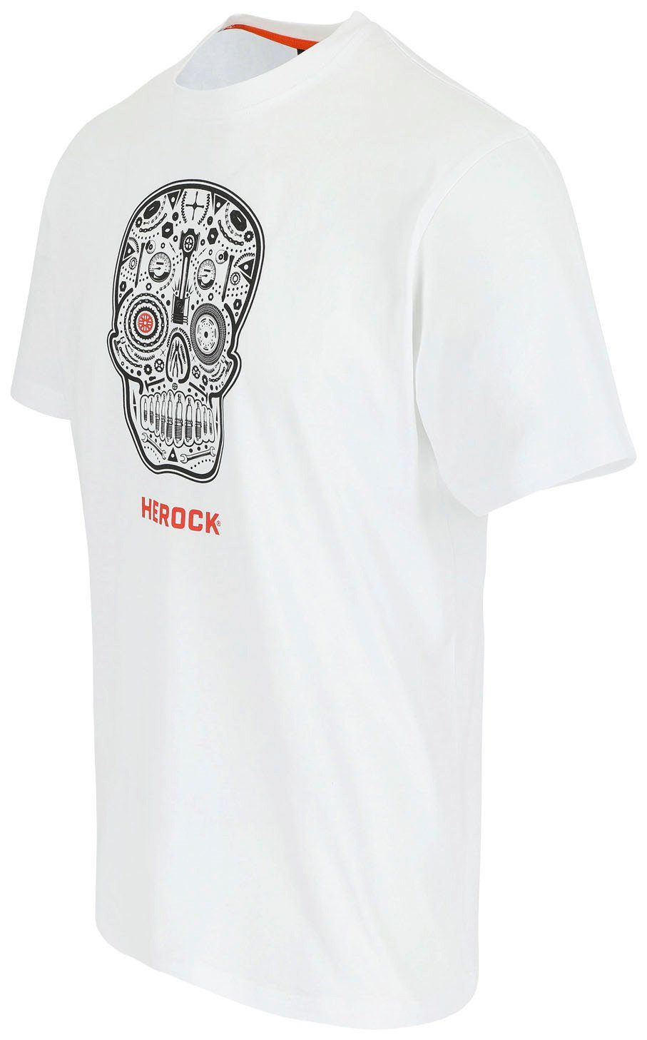 Herock T-Shirt gestricktem Freizeit-T-Shirt Limited Skullo kurzärmliges mit Arbeits-und Edition, Rundhalsausschnitt Ein