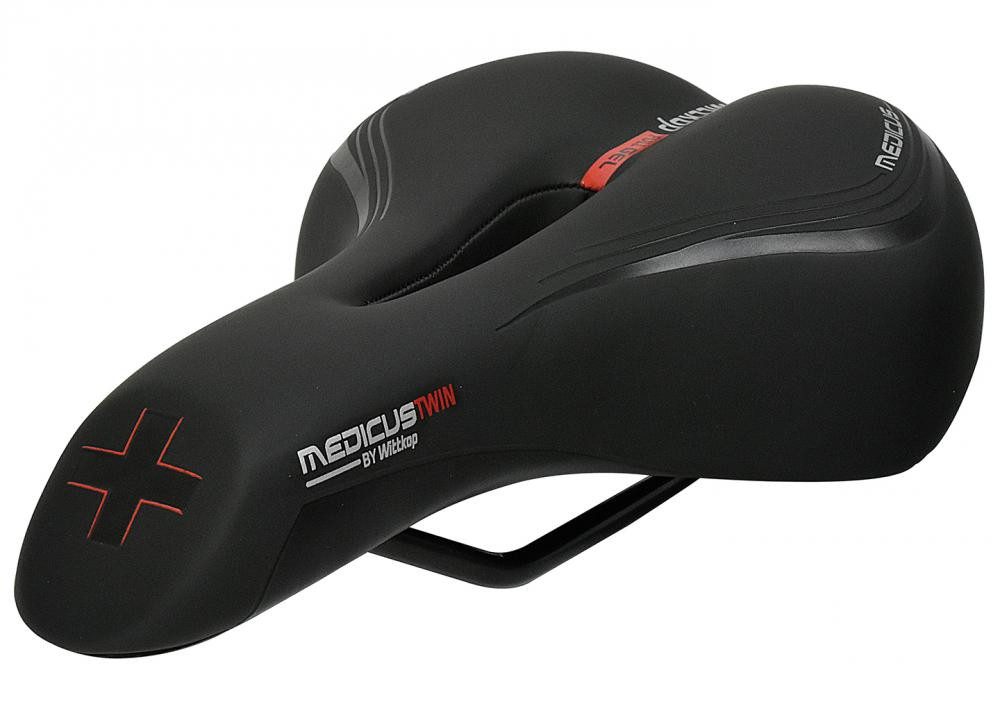 Wittkop Fahrradsattel Wittkop Sättel TWIN Medicus 1.0 Trekking Maße: 270x145mm ohne Kloben a