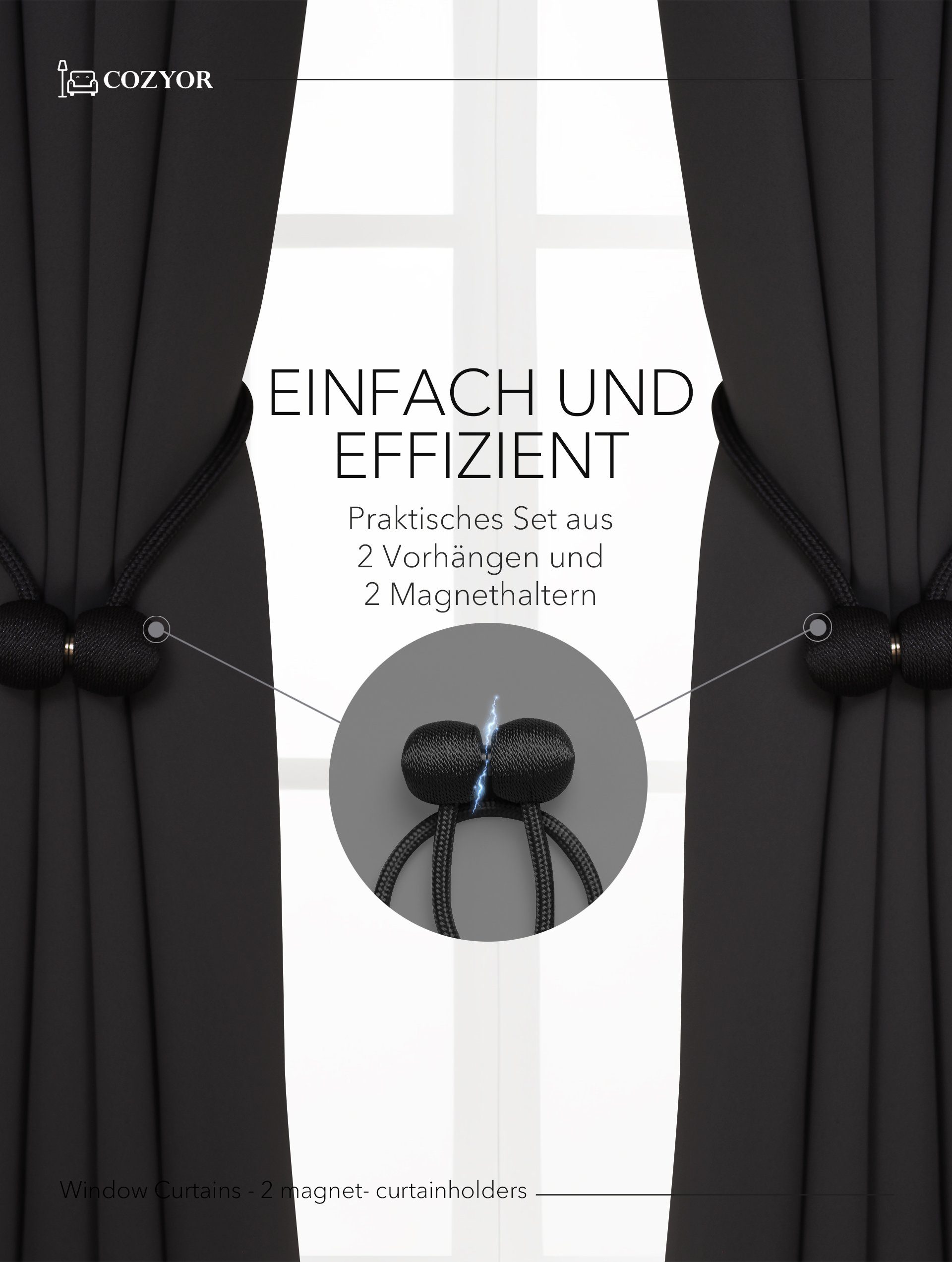 Cozyor Vorhang Set mit 2x Gardine günstig online kaufen