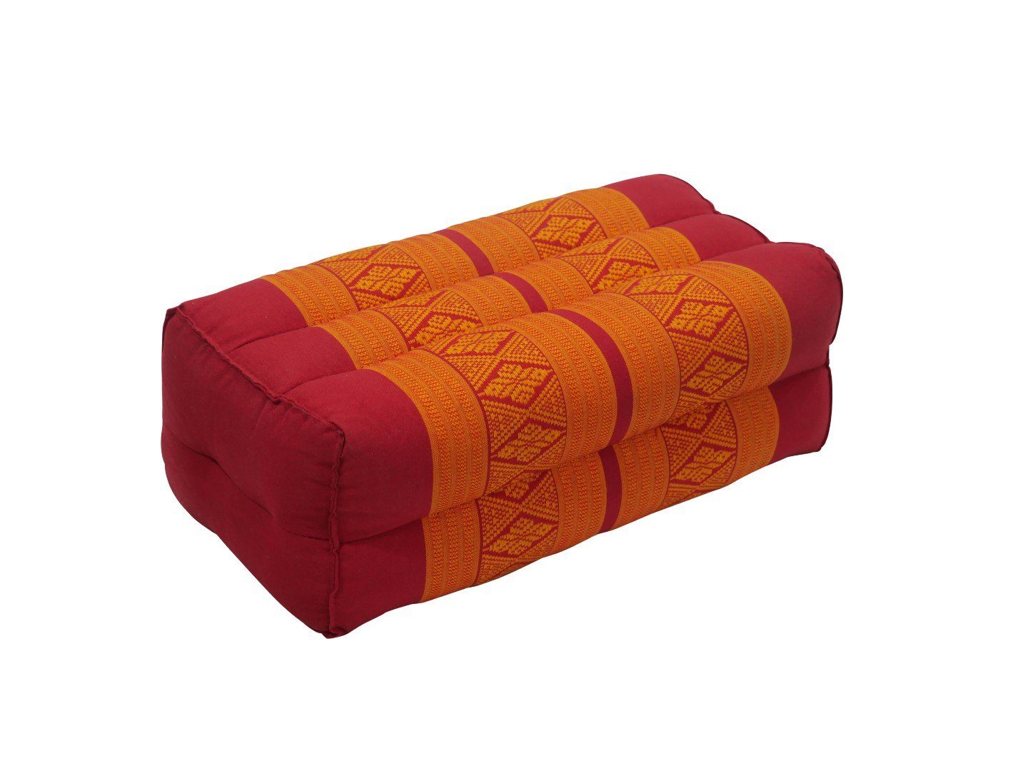 Muster orientalischem my Thaimassage Hamam unterstützend, Kissen, Yogakissen Yoga-Meditationskissen, mit rot-orange