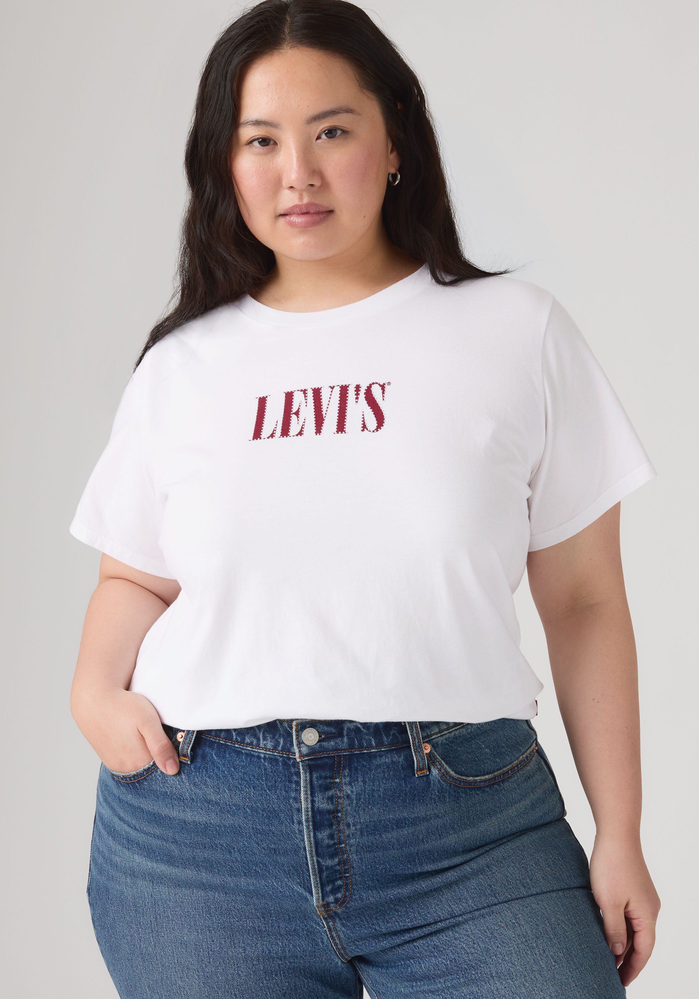 Levi's® Plus T-Shirt PERFECT TEE Figurumspielende Passform