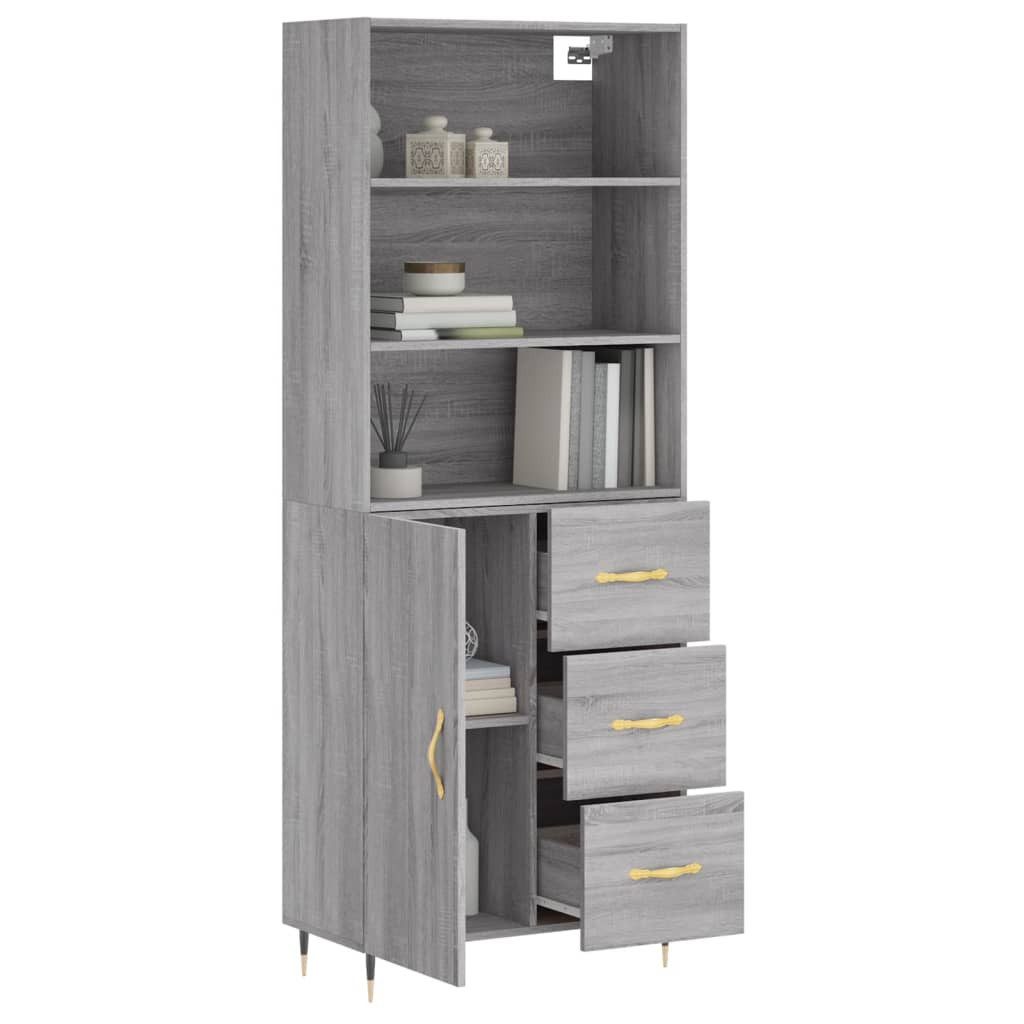 vidaXL Highboard Highboard Grau Sonoma 69,5x34x180 günstig online kaufen