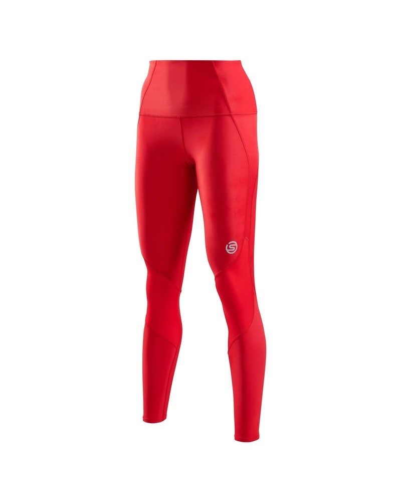 Skins Funktionshose 3-Series Skyscraper Tight Long (enganliegend, hoher Bund) rot Damen