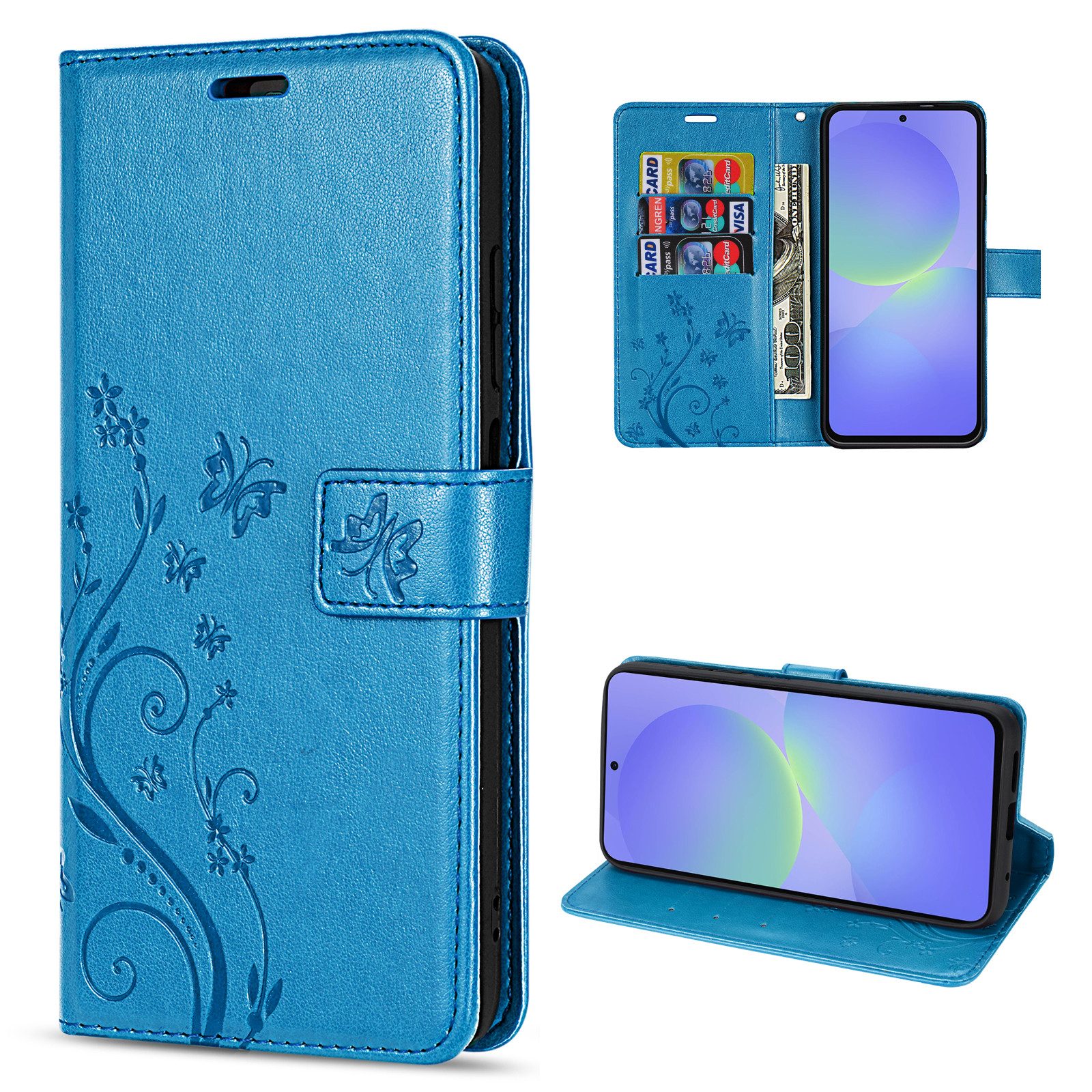 betterfon Handyhülle Handy Tasche für Samsung Galaxy A36/ A56 Buchhülle Handyhülle, Hergestellt aus PU-Leder & weichem TPU