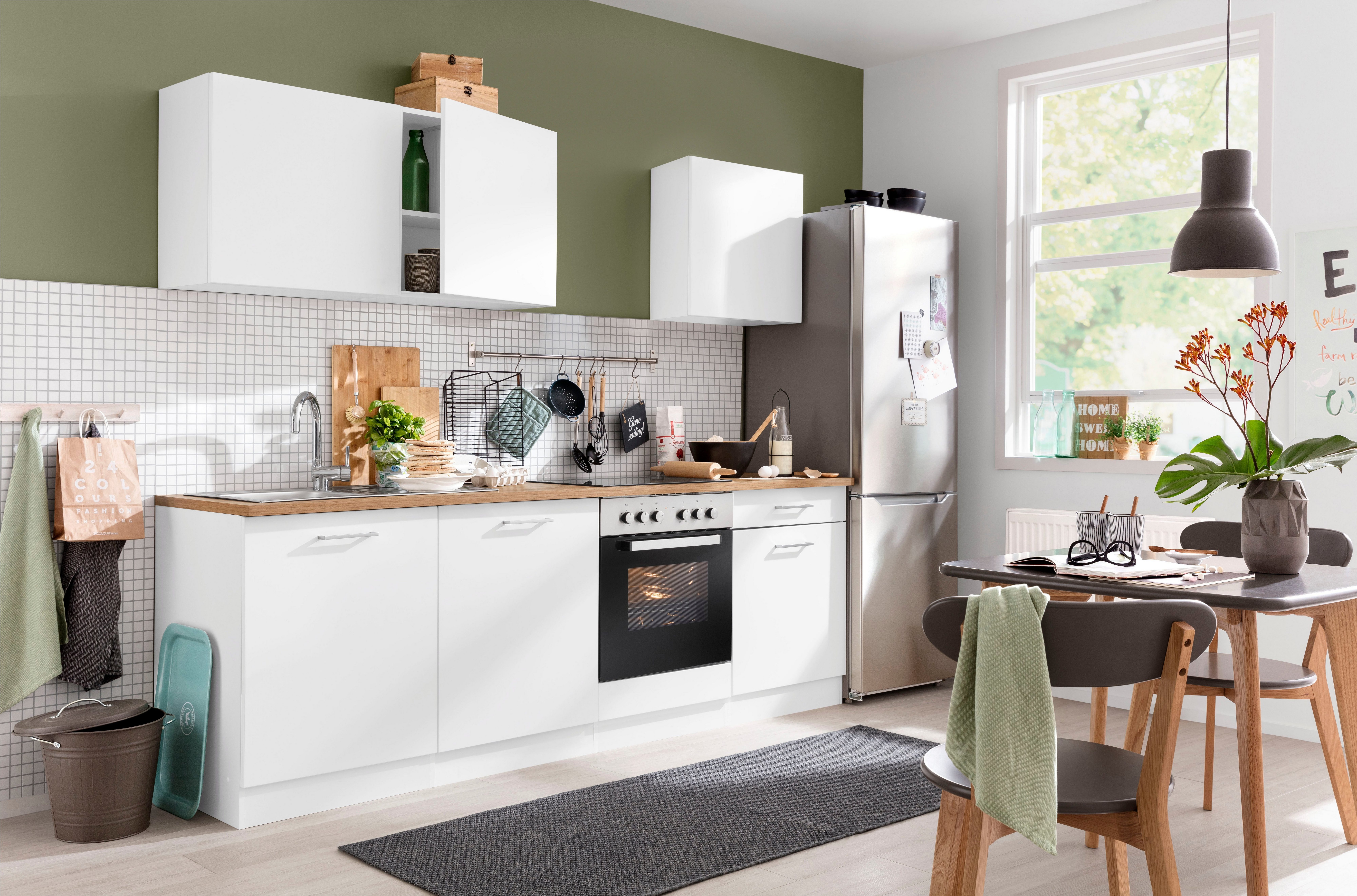 KOCHSTATION Küchenzeile KS-Kehl, ohne E-Geräte, Breite 240 cm