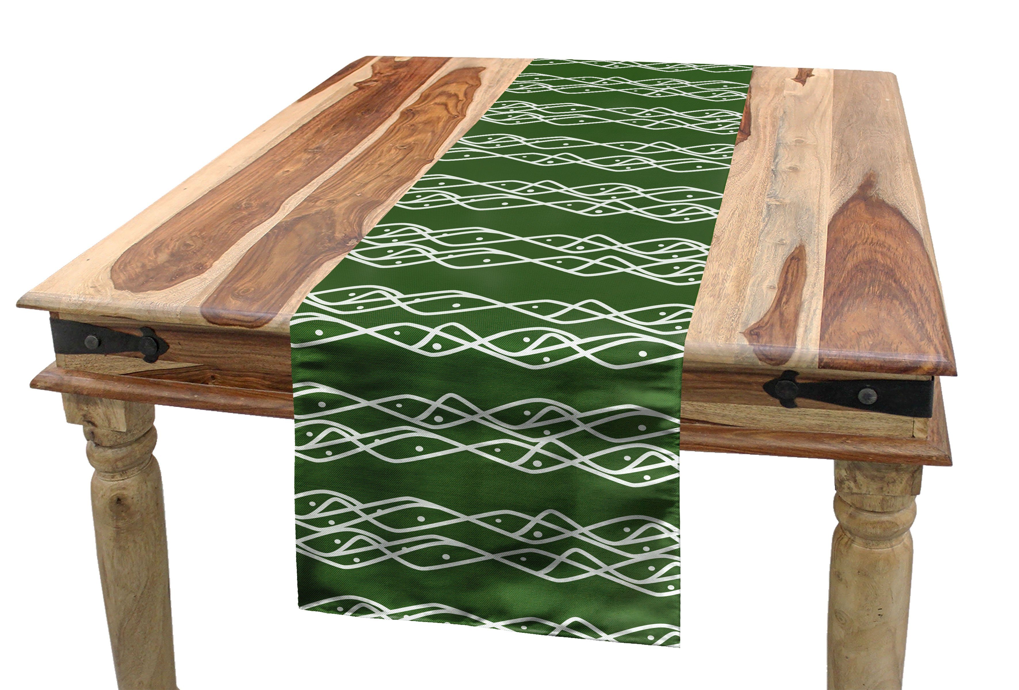 Tischläufer, Linien und Streifen Rechteckiger Horizontale Tischläufer Punkte Esszimmer Küche Dekorativer Abakuhaus