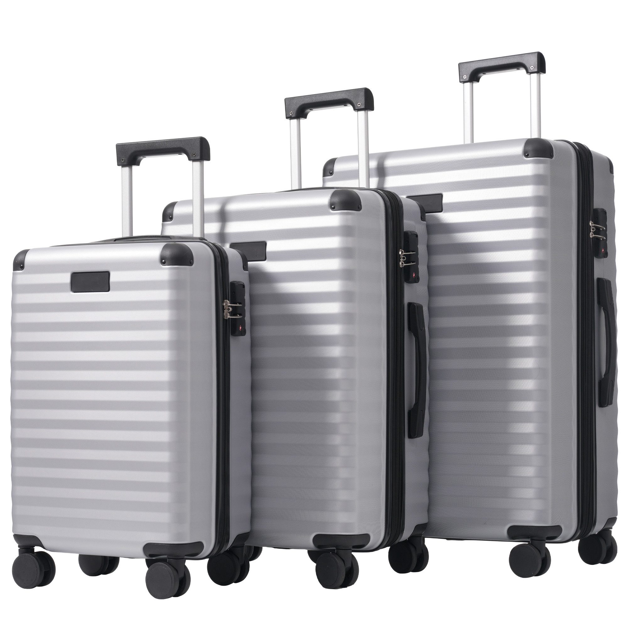 Flieks Trolleyset, 4 Rollen, (ABS-Material, TSA-Schloss, günstig online kaufen
