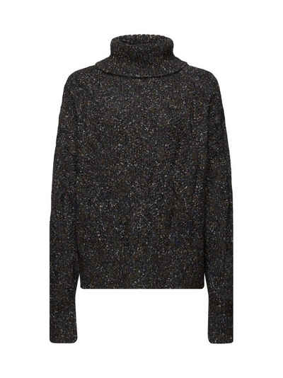 Esprit Collection Rollkragenpullover Rollkragenpullover im Zopfstrick-Design