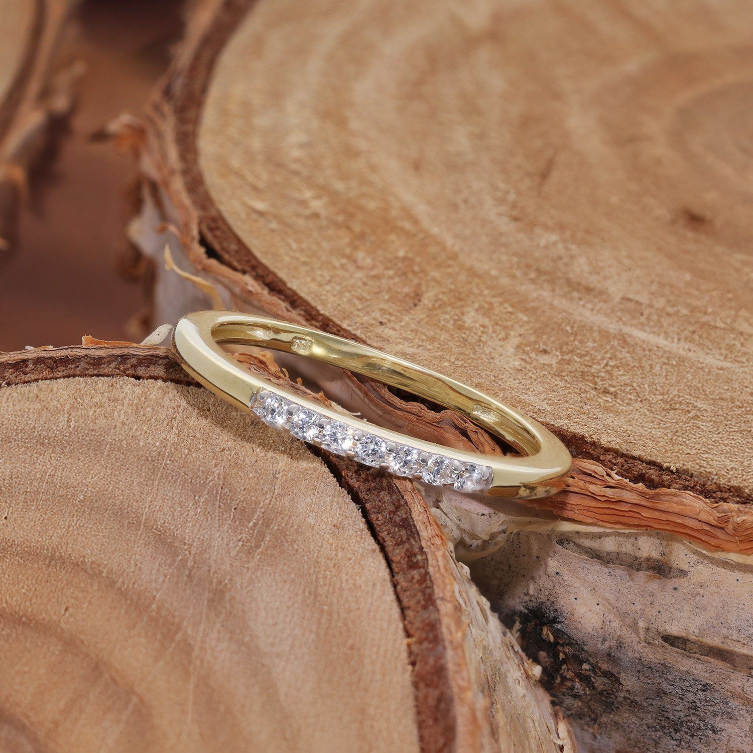 Glizz Goldring DamenGold 333/8K mit Zirkonias günstig online kaufen