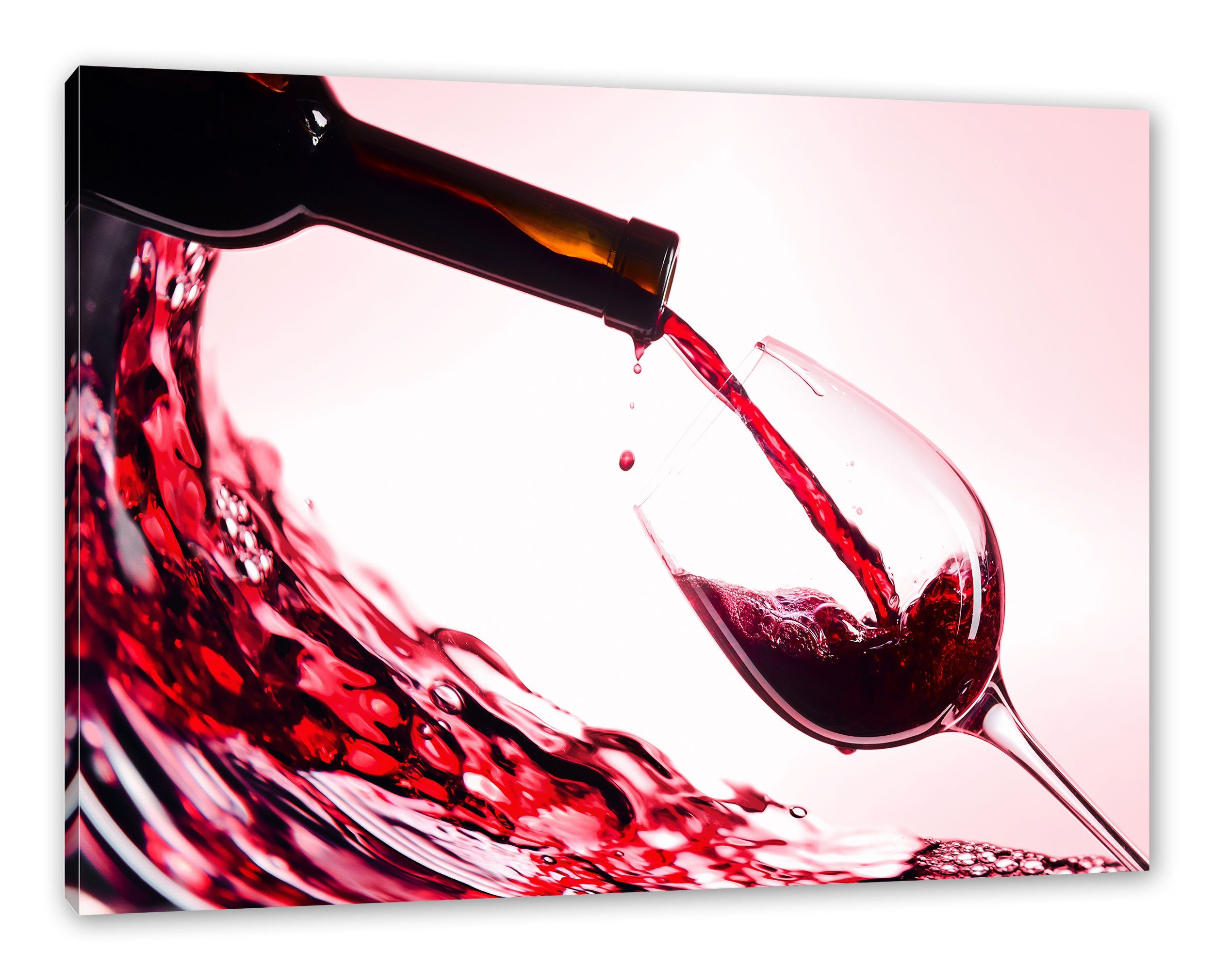 Zackenaufhänger fertig Wein, inkl. Leinwandbild bespannt, Wein St), (1 Leinwandbild Pixxprint