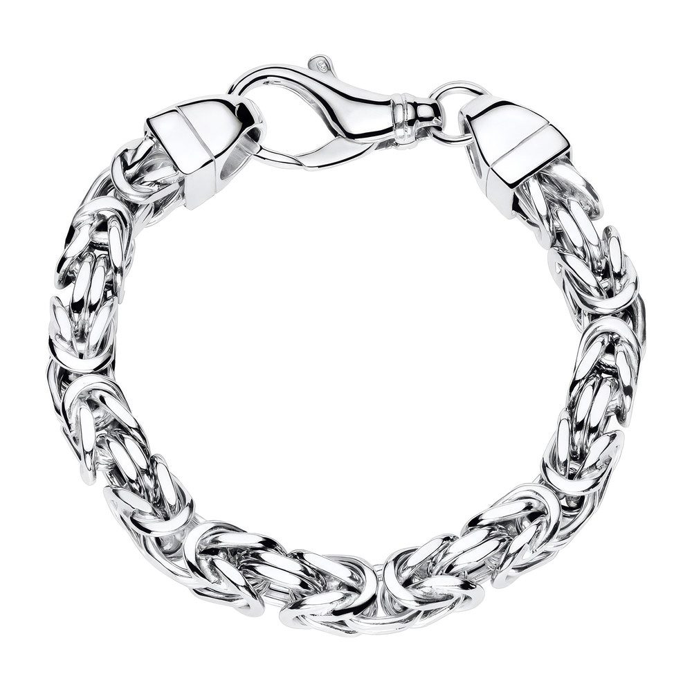 JEWLIX Königsarmband Massives Königsarmband aus rhodiniertem 925er Silber 7,5 mm KA0075-RH