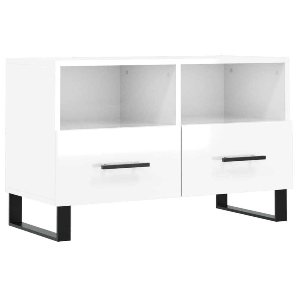 vidaXL TV-Schrank TV-Schrank Hochglanz-Weiß 80x36x50 cm günstig online kaufen