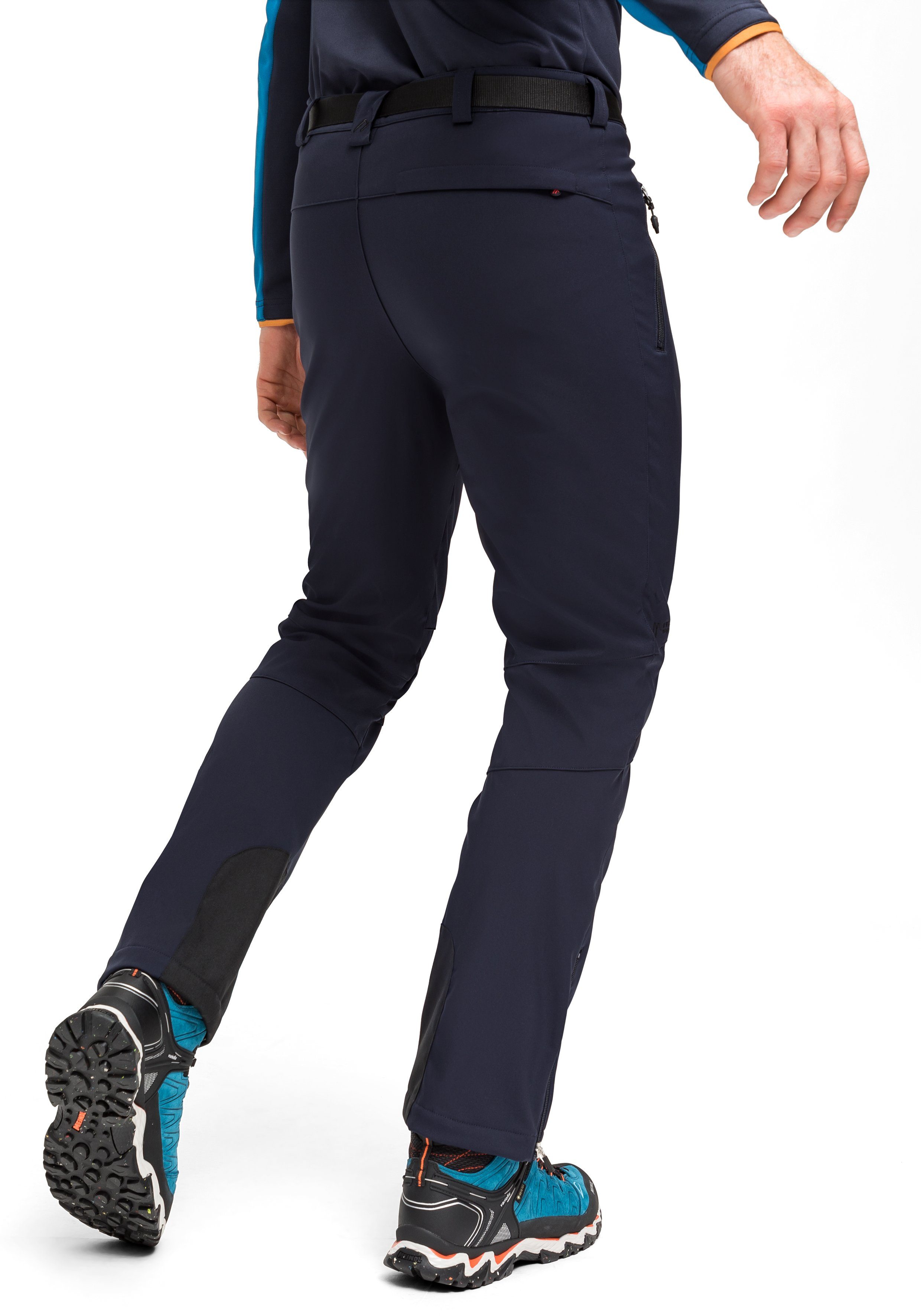 Pants Warme dunkelblau Maier Funktionshose Softshellhose, Sports M Tech elastisch winddicht,