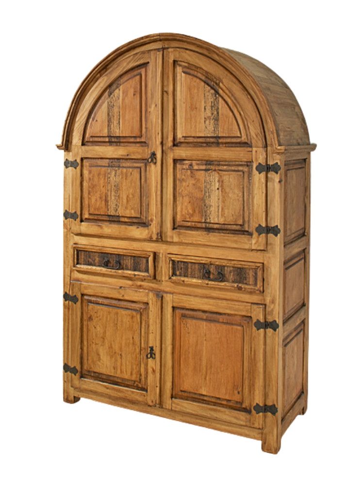 WOLF MÖBEL Küchenbuffet MEXIKO Rundbogenschrank mit 3 Einlegeböden (129x62x201) 3 Einlegeböden