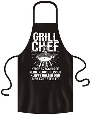 Soreso® Grillschürze Grill-Schürze für Männer Lustig Grillset Grill Chef, (Spar-Set, Geschenk-Set, 3-teiliges Set, 1x Grillschürze+ 1x Grillhandschuh+ 1x Urkunde), Grillschürze handgefertigt in Deutschland, Qualitätsprodukt