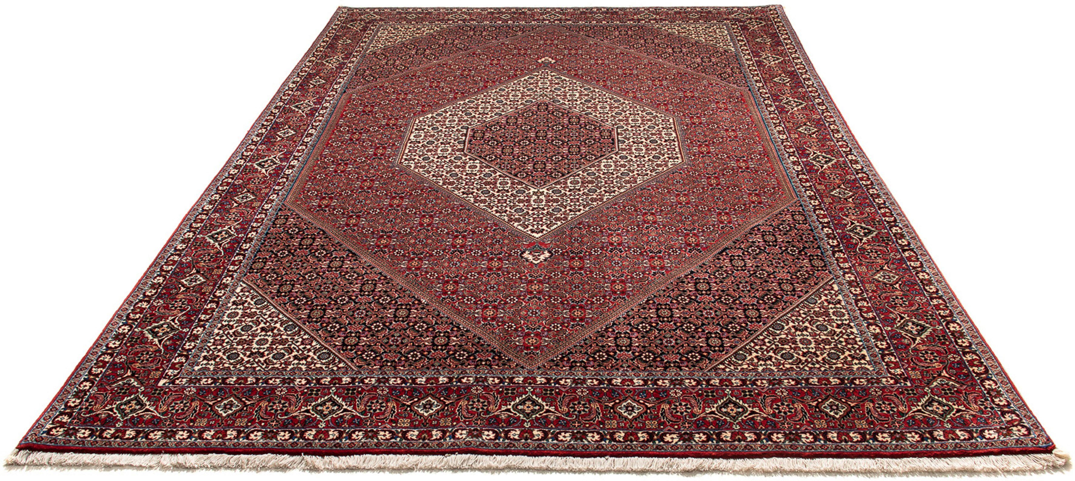 Orientteppich Perser - Bidjar - 300 x 203 cm - hellrot, morgenland, rechteckig, Höhe: 15 mm, Wohnzimmer, Handgeknüpft, Einzelstück mit Zertifikat