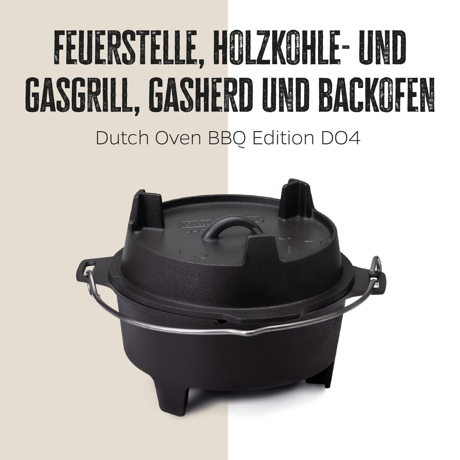 Grillfürst Bratentopf Grillfürst Dutch Oven BBQ Edition DO4