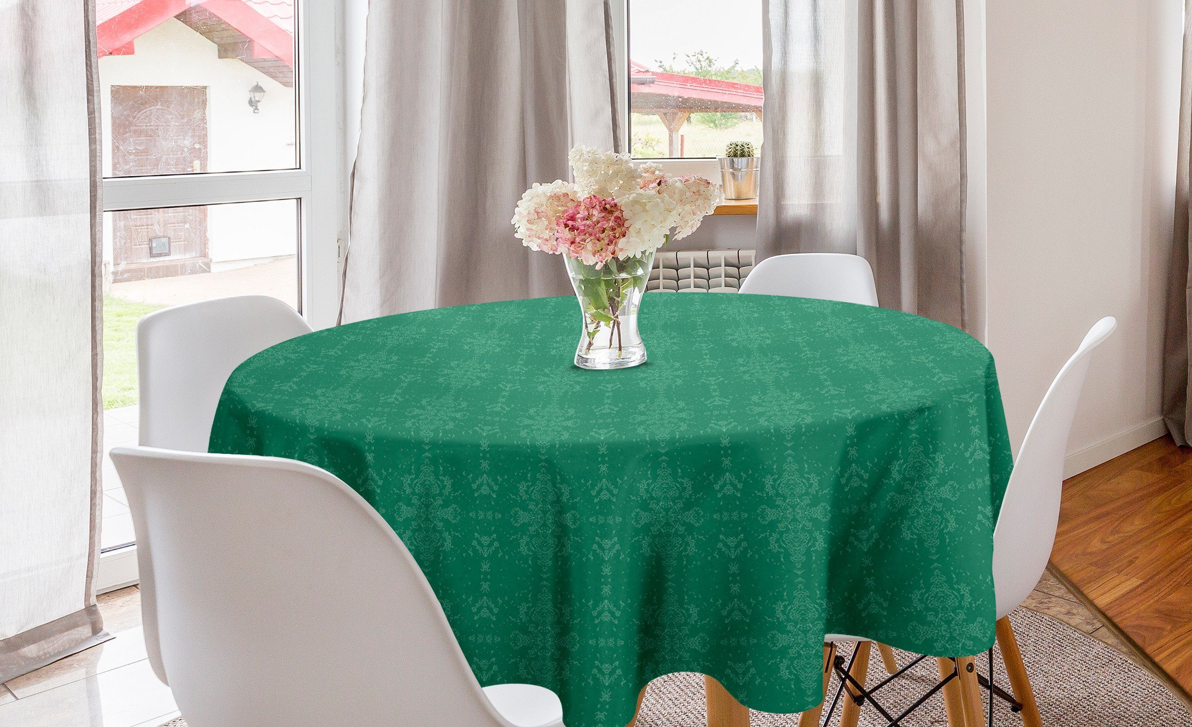abstrakte Dekoration, Tischdecke Abakuhaus Abdeckung Esszimmer Schneeflocken Tischdecke Weihnachten für Küche Dekorative Kreis