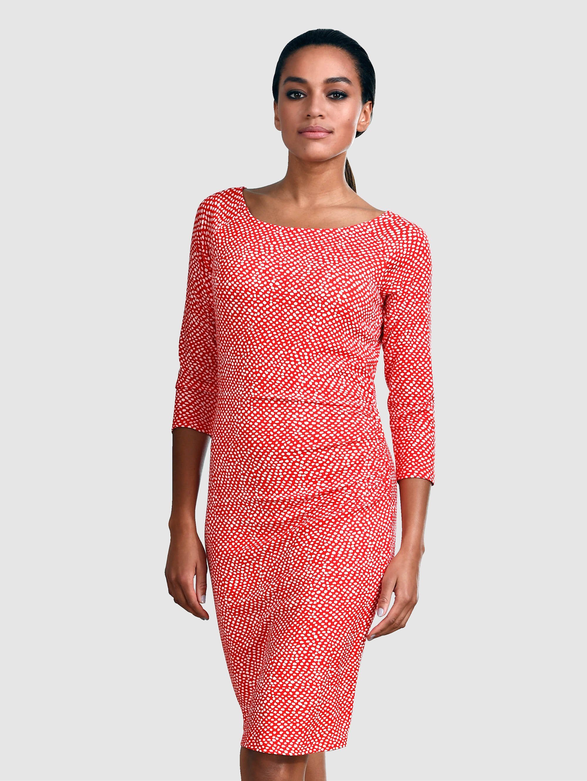 Alba Moda Kleid im Minimal Punkte Dessin, Druckkleid in schlanker  Silhouette online kaufen | OTTO
