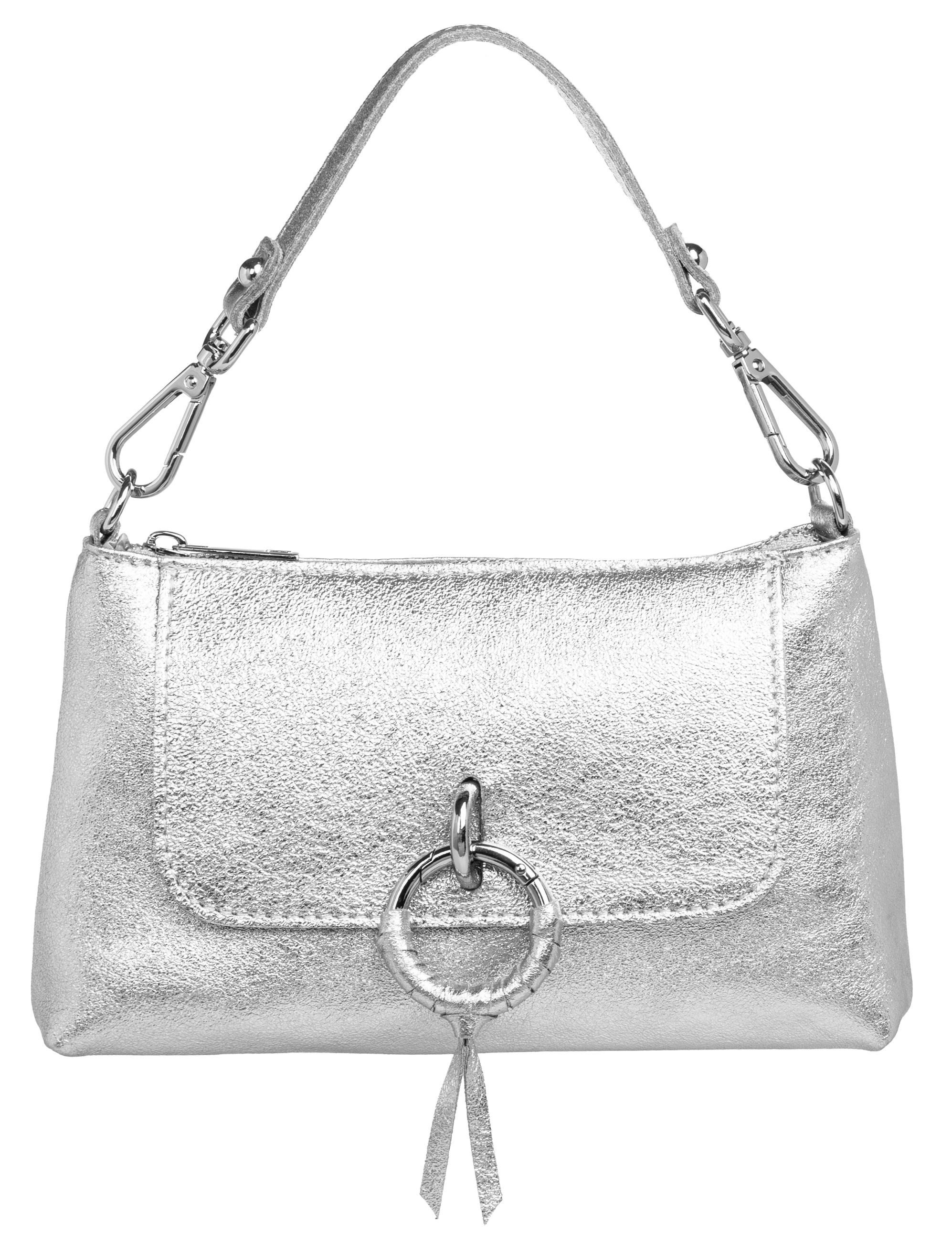 Caspar Umhängetasche Elegante Leder Umhängetasche Damen Clutch No.851, leicht, elegant & unempfindlich - 100% Echtleder - Handmade in Italy