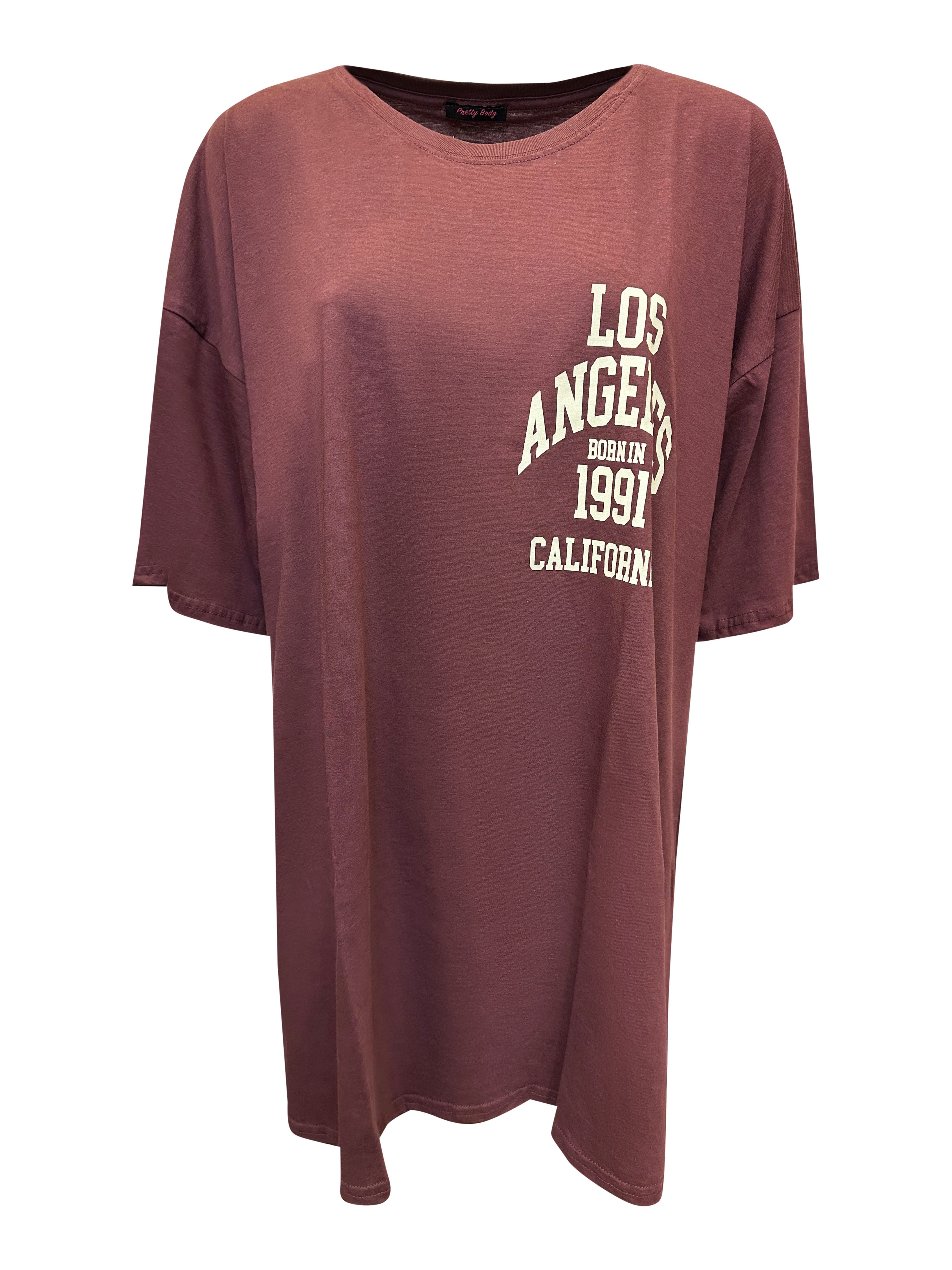 Worldclassca T-Shirt Worldclassca Oversized Print LA LOS ANGELES T-Shirt la günstig online kaufen