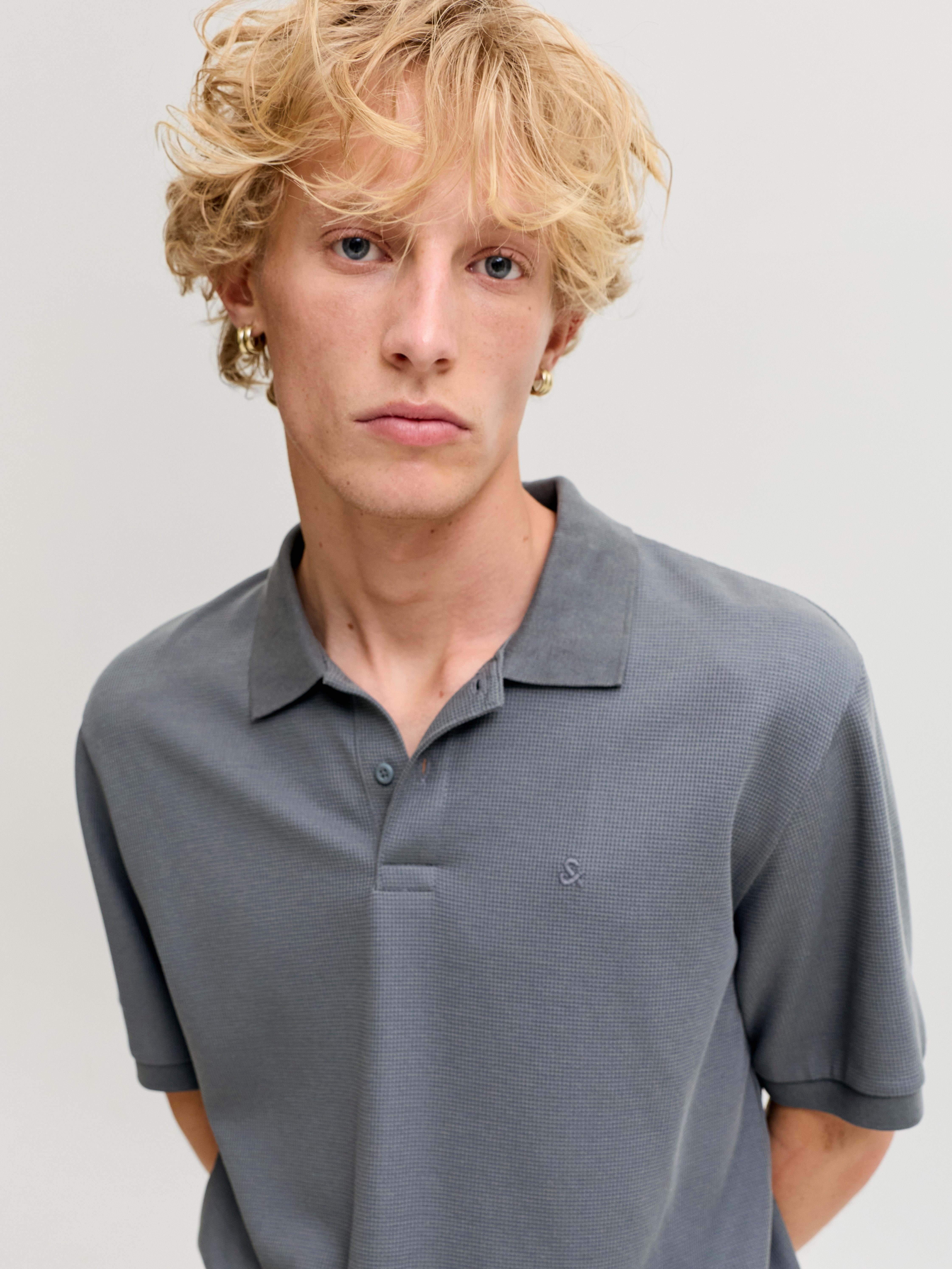 Jack & Jones Poloshirt JJEAUSTIN POLO SS NOOS Materialmix, regular fit