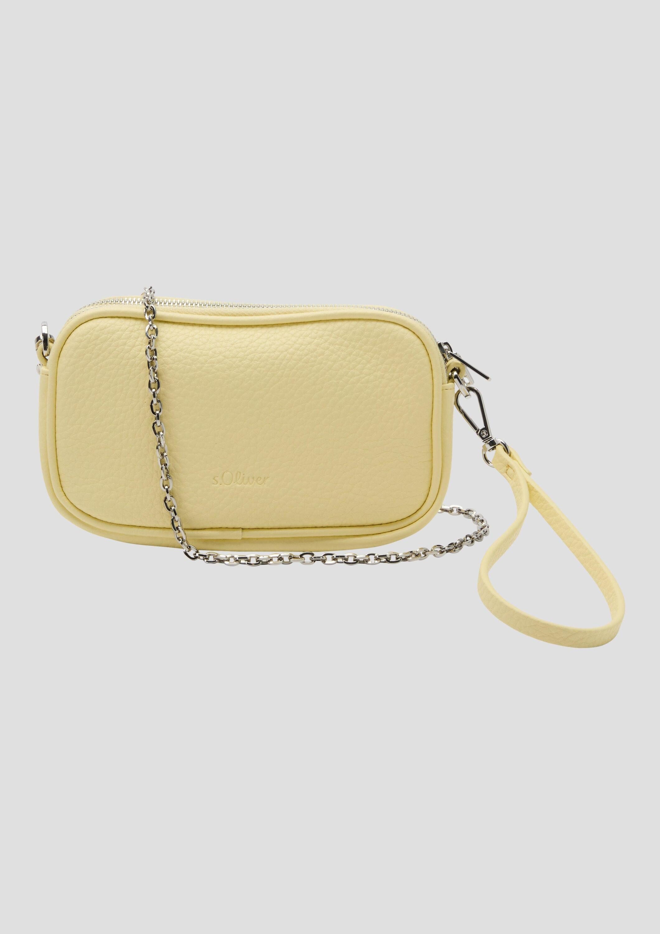 s.Oliver Umhängetasche Tasche, Camera-Bag aus Kunstleder mit abnehmbarem Ketten-Schultergurt