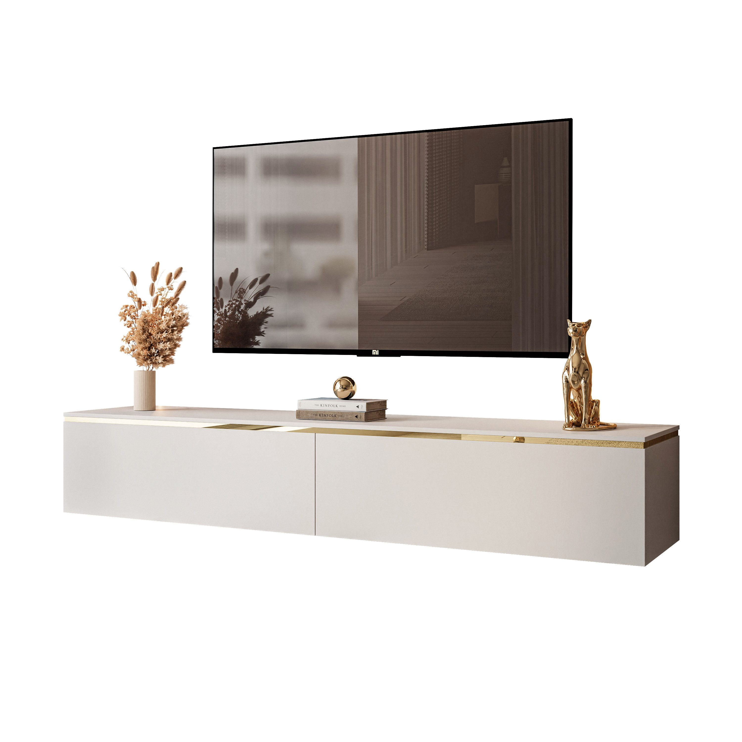 Lookway Lowboard AURORA Kaschmir Hängende TV-Schrank oder auf Beinen 180 cm günstig online kaufen